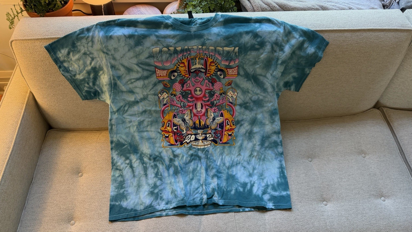 Lollapalooza Poster Tie Dye Lineup Tee 2026 Adukt Unisex Mens 3XL