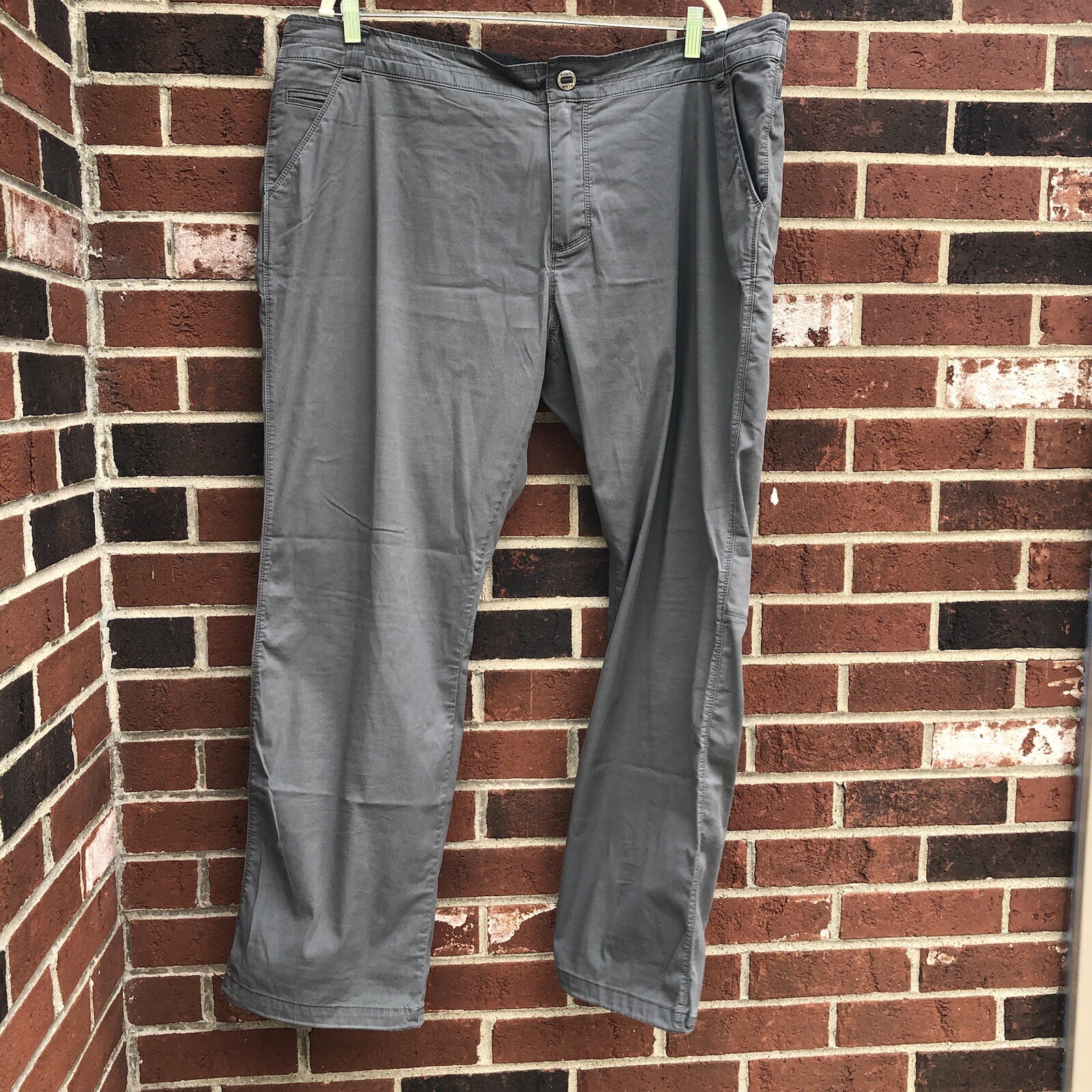 Men’s KUHL Resistor Lite Chino Pants 42×30 Gray Adjustable Cuffs Reflective Trim