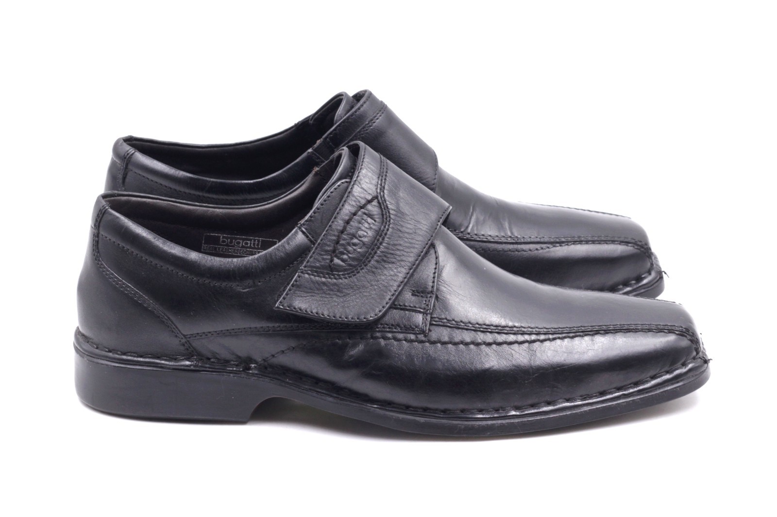 Bugatti men’s loafers EUR 40 black genuine leather New