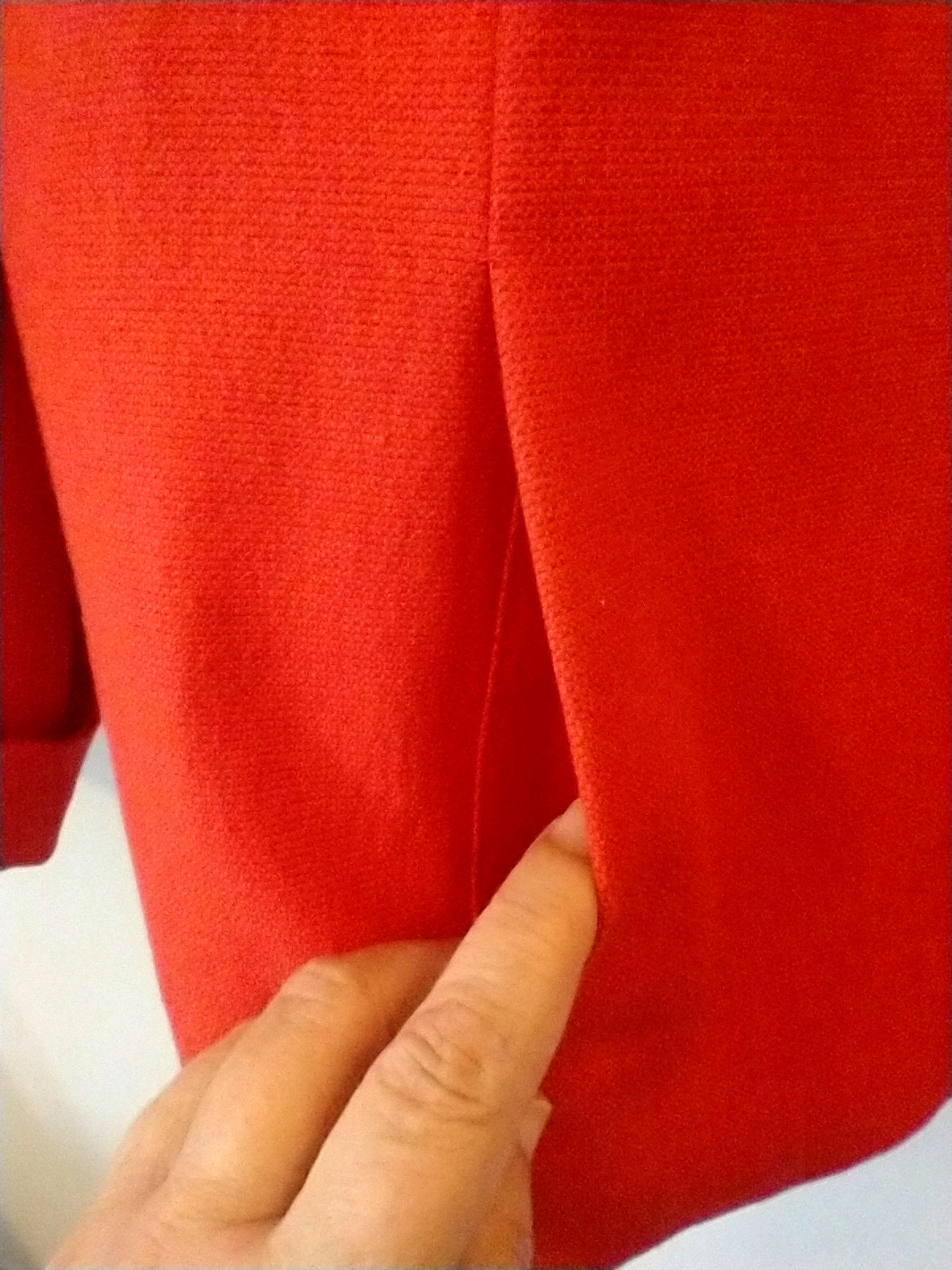 COLDWATER CREEK Women’s Single Snap Cotton Blend Blazer Bright Red Lined – 18