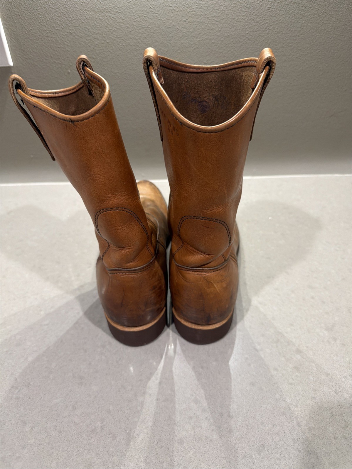 Red Wing 1155 Pecos Boots Size 9.5D With New Vibram 430 Mini-lug Soles