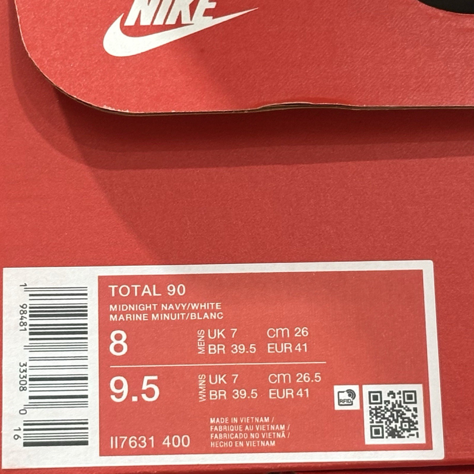 Nike Total 90 3 SP USA Navy Red II7631 400 Mens Size 8 NEW Indoor Soccer