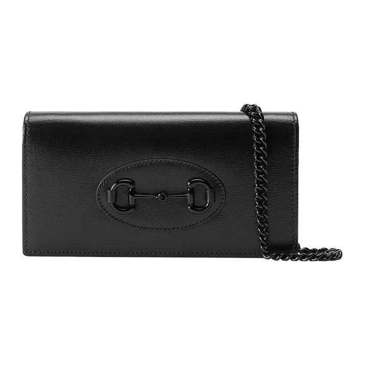 GUCCI Horsebit Bag Shoulder Crossbody Bag Small Women’s Black 8.2x1x7.4 in