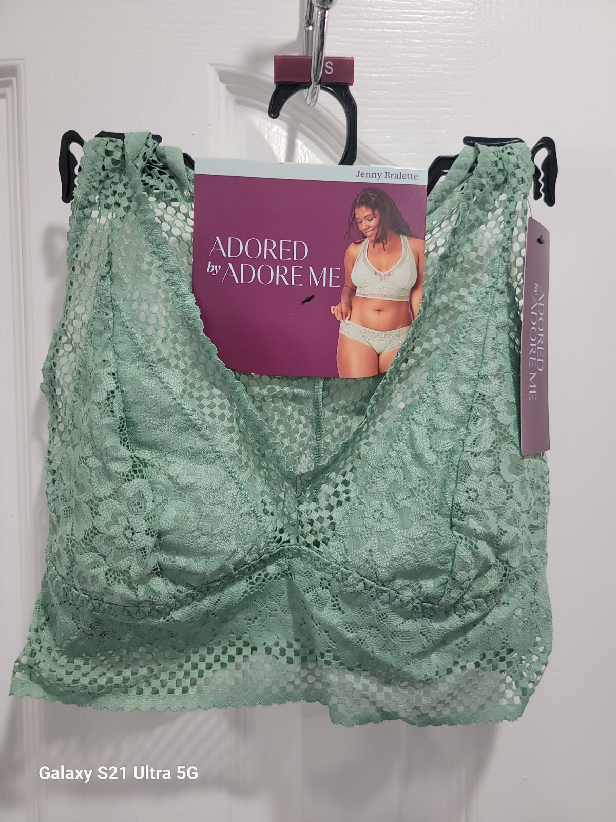 Adored Adore Me Womens Jenny Bralette Lace Racerback Green Purple S M L XL 2X 3X