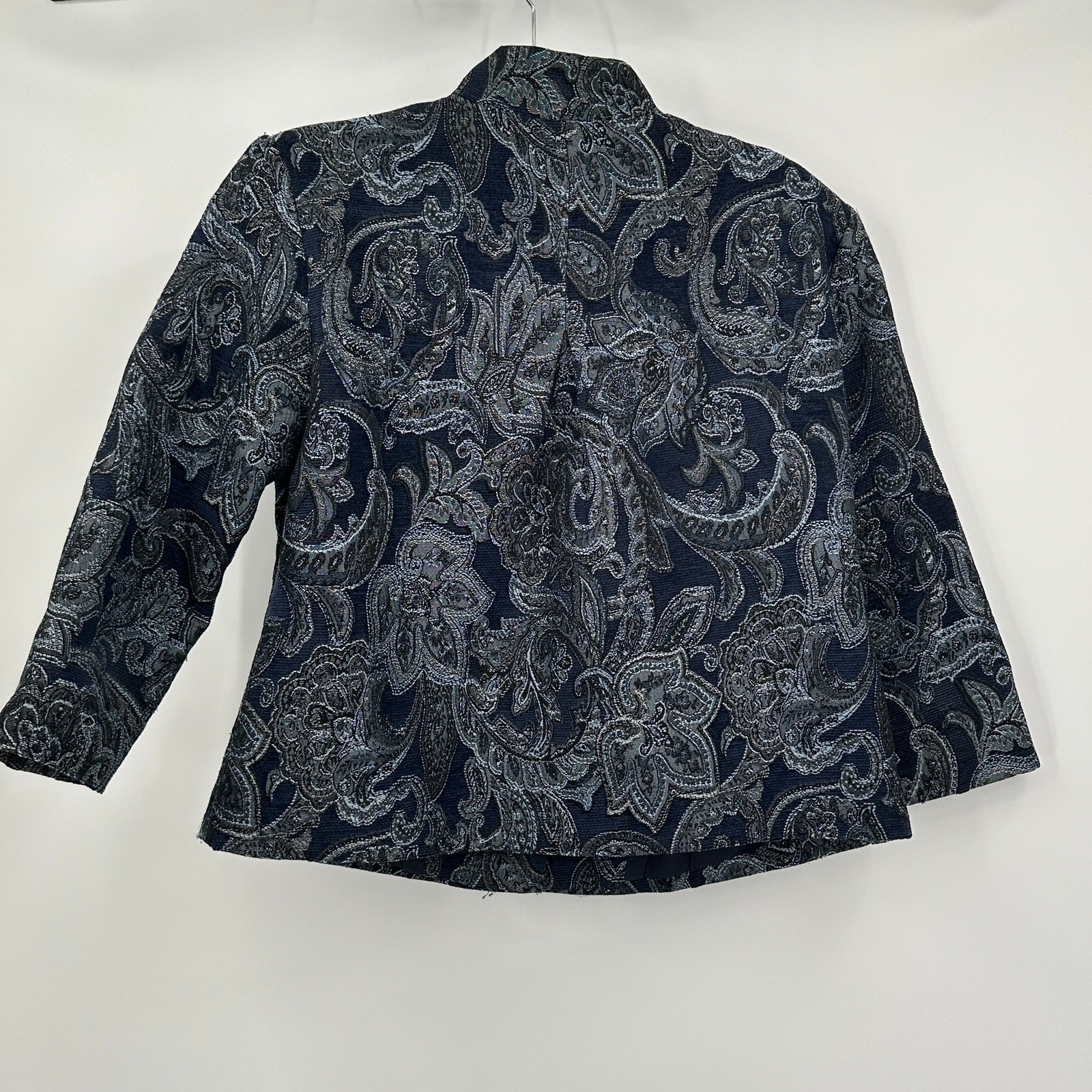 Womens Regency Baroque Jacket Size L Jacquard Metallic Paisley Victorian Glam