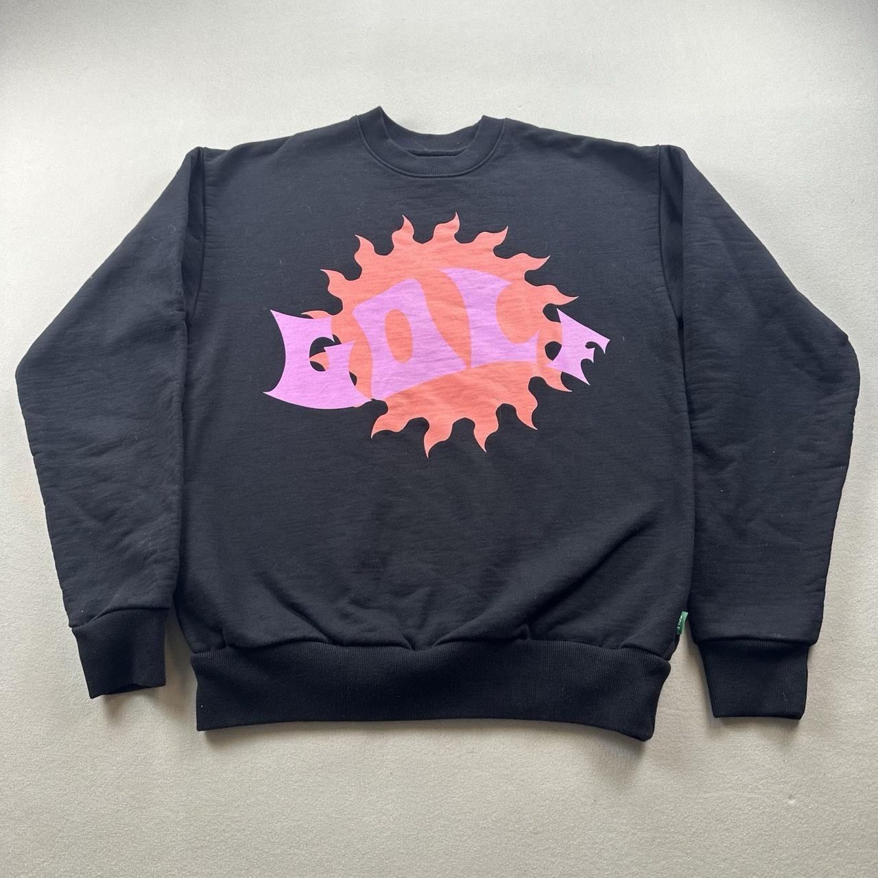 Golf Wang Sweatshirt Mens Small Black Fleece Crewneck Pullover Sun Art Skater