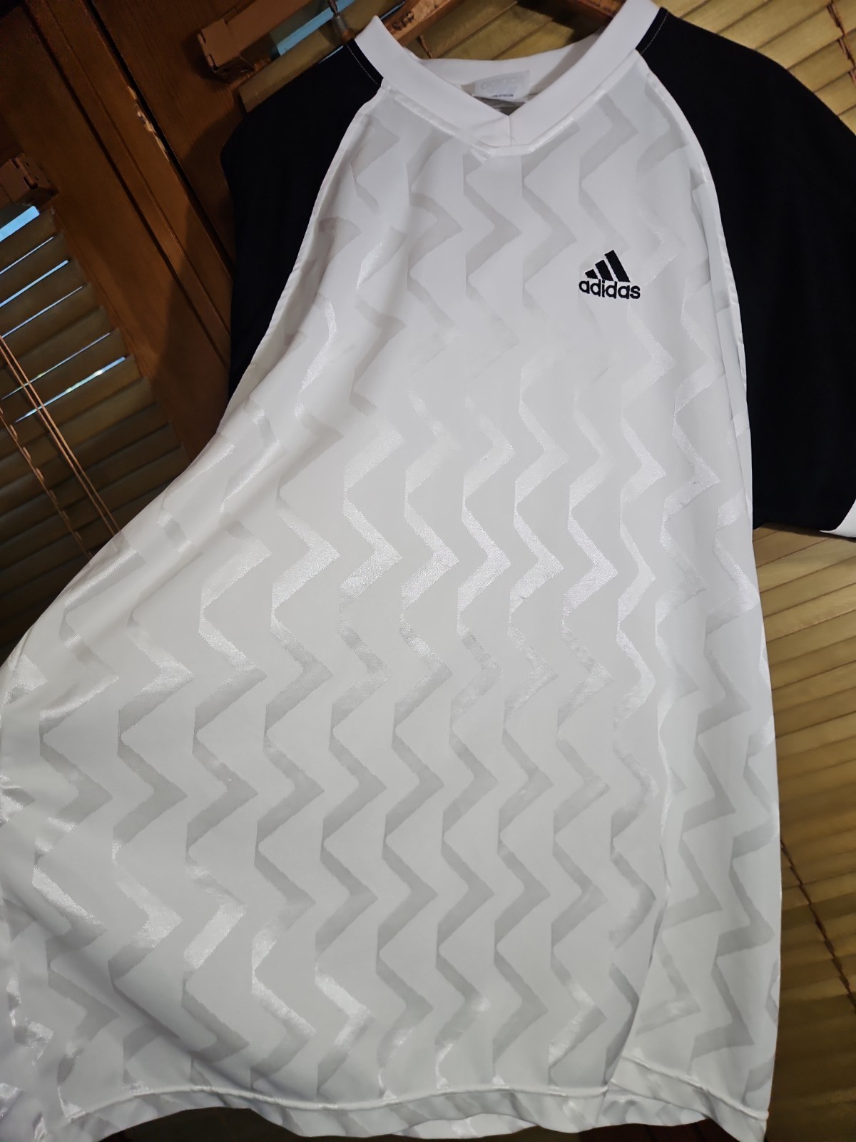 Vintage 90s Adidas Satin Silky Blank White Soccer Jersey 3 Stripes Men’s XL
