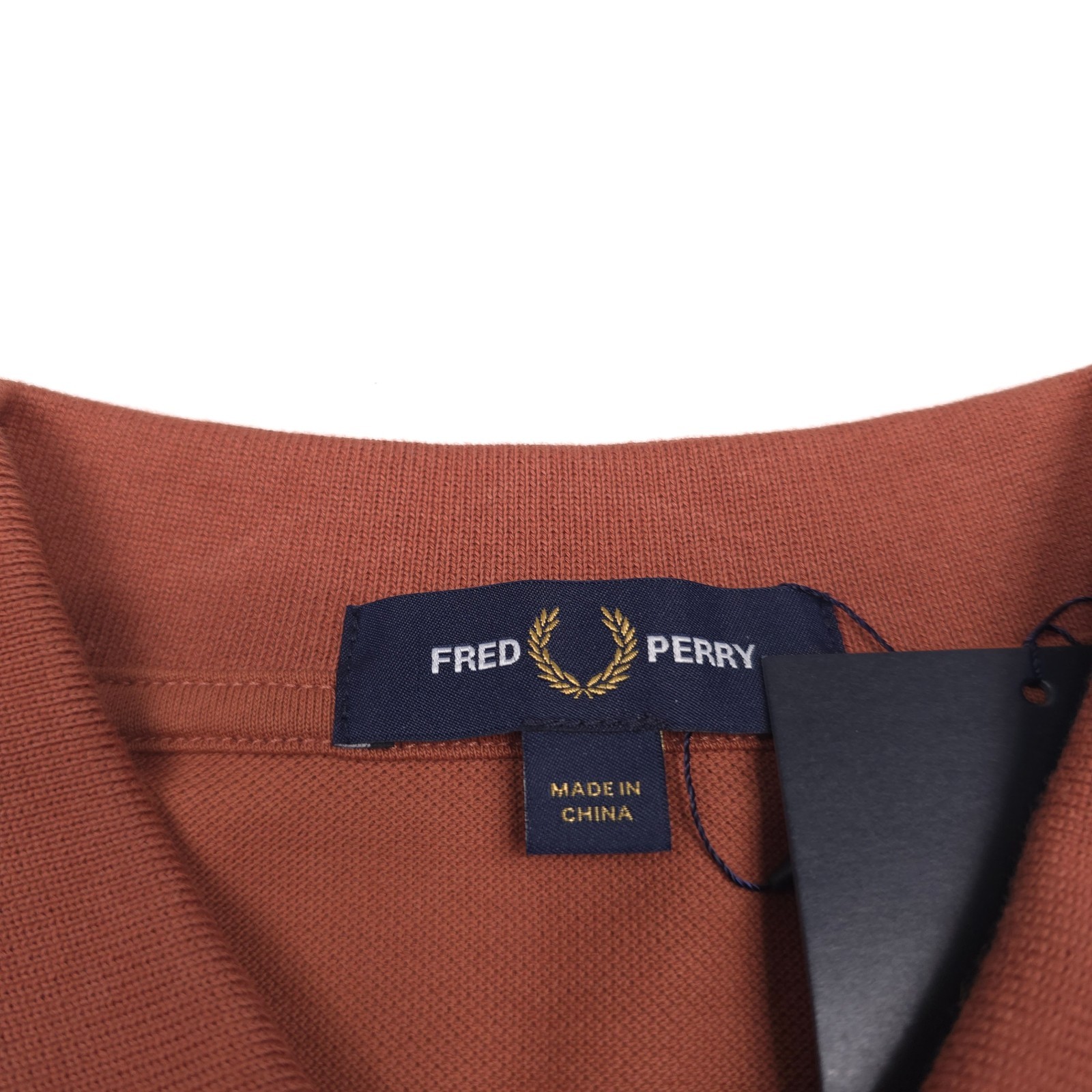 Fred Perry M3600 Twin Tipped Pique Polo Shirt Mens Medium Slim Fit Cinnamon