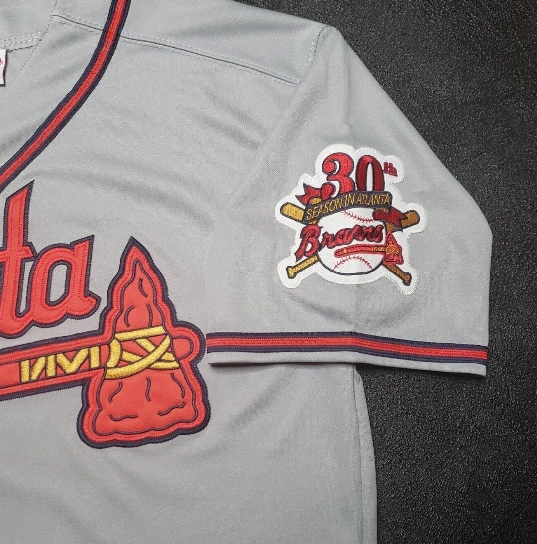 John Smoltz Atlanta Braves 1995 Men’s Road Gray World Series Baseball Jersey