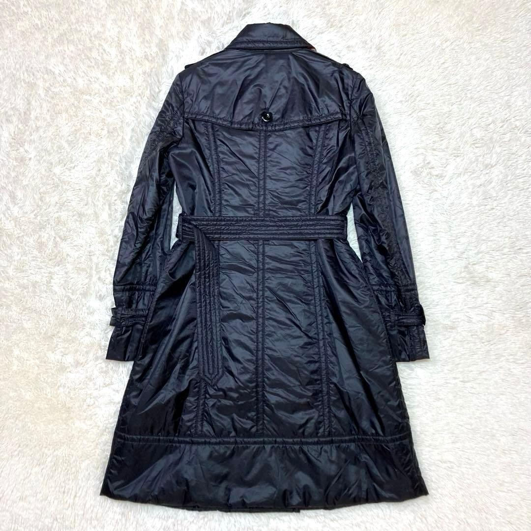 Burberry London lined Nova check nylon padded long trench coat