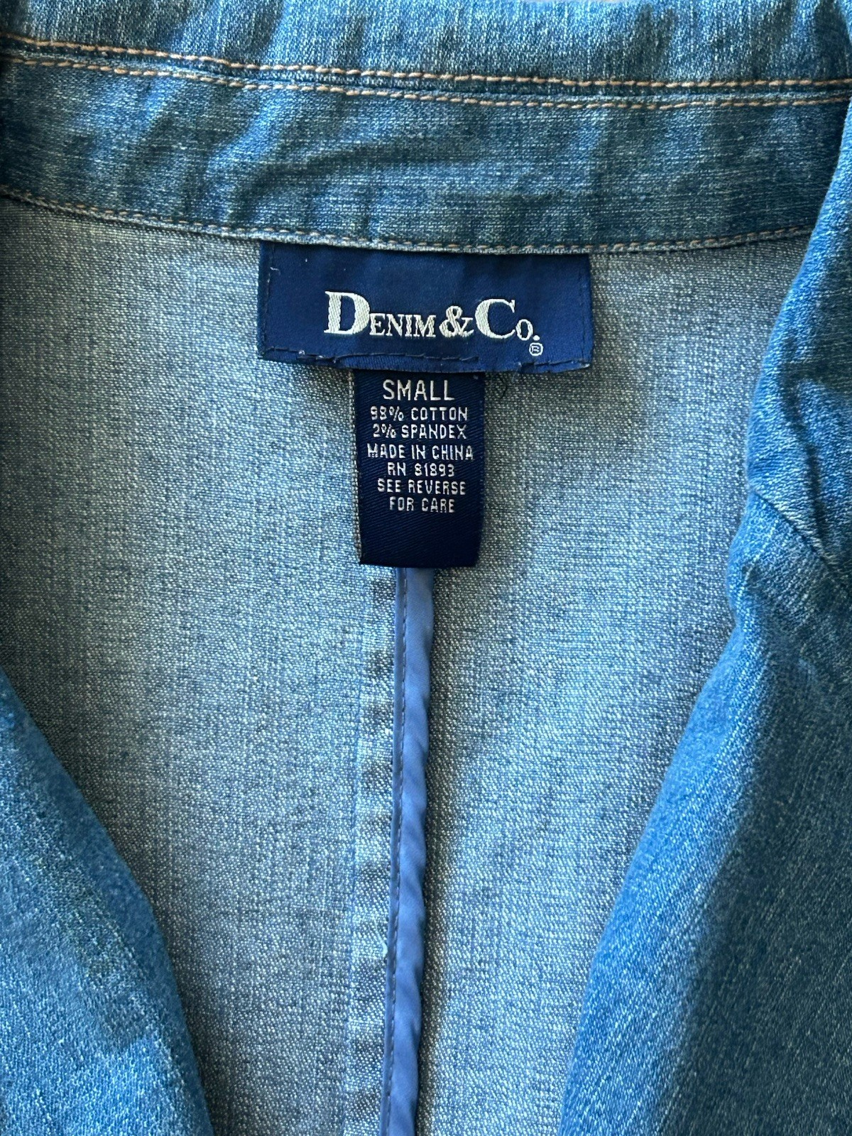 VTG Tailored Denim & Co Blazer Western Jacket Woman’s Small Casual or Dress Up