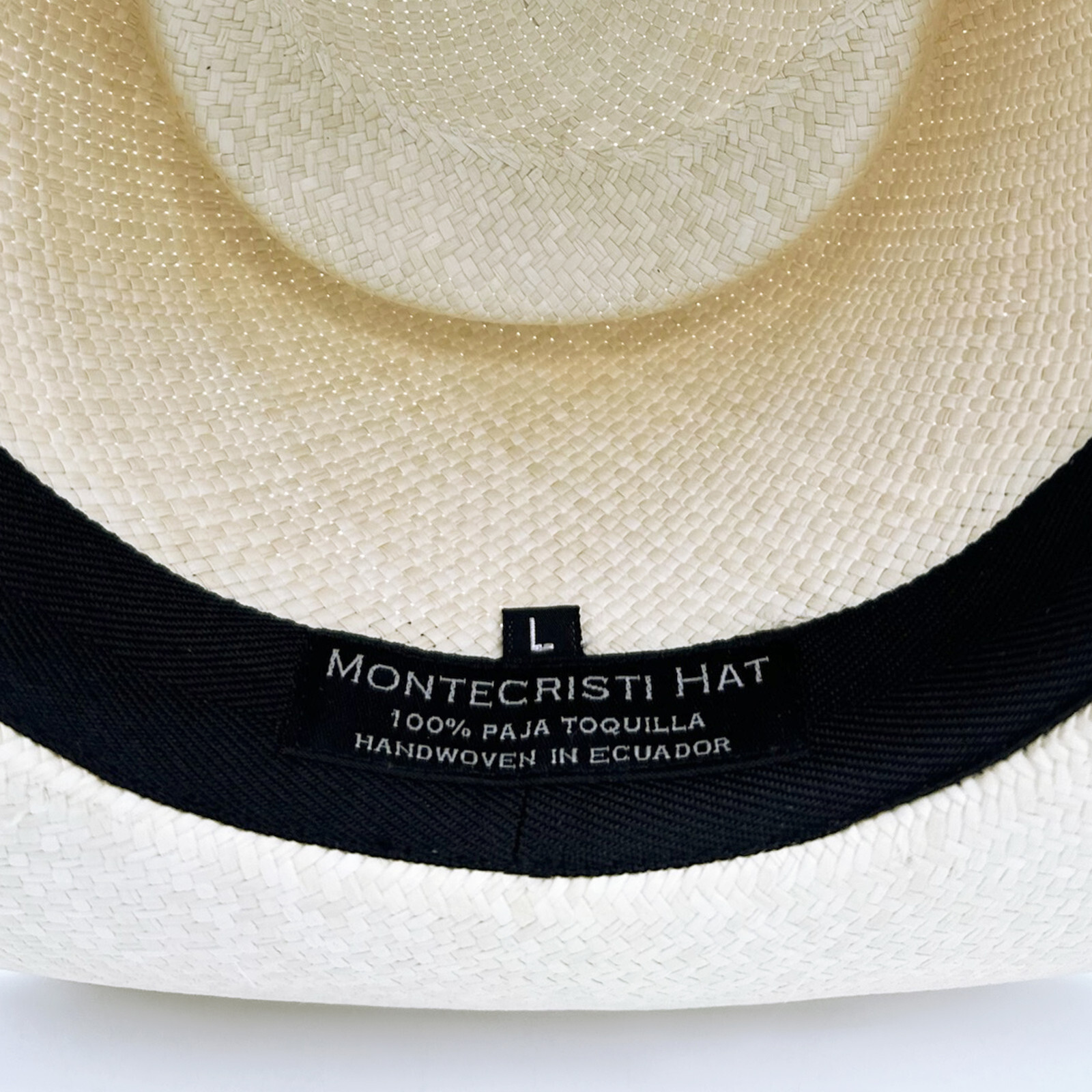 GENUINE PLANTER PANAMA HAT HANDWOVEN IN ECUADOR TOQUILLA STRAW NATURAL COLOR