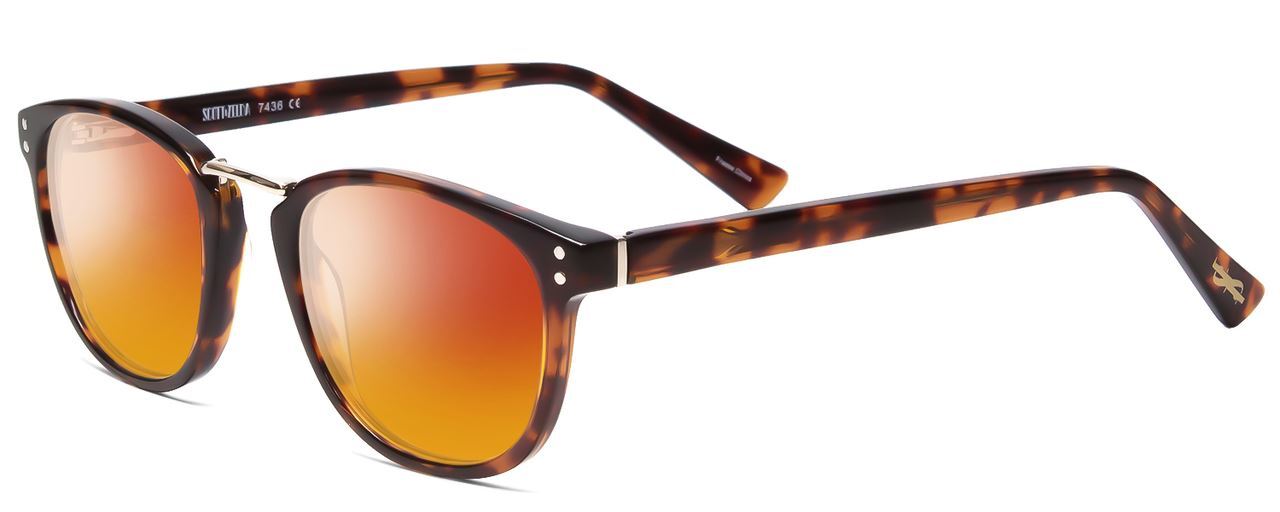 Scott&Zelda SZ7436 Unisex Polarize Sunglass Oval Tortoise Brown Gold Silver 49mm