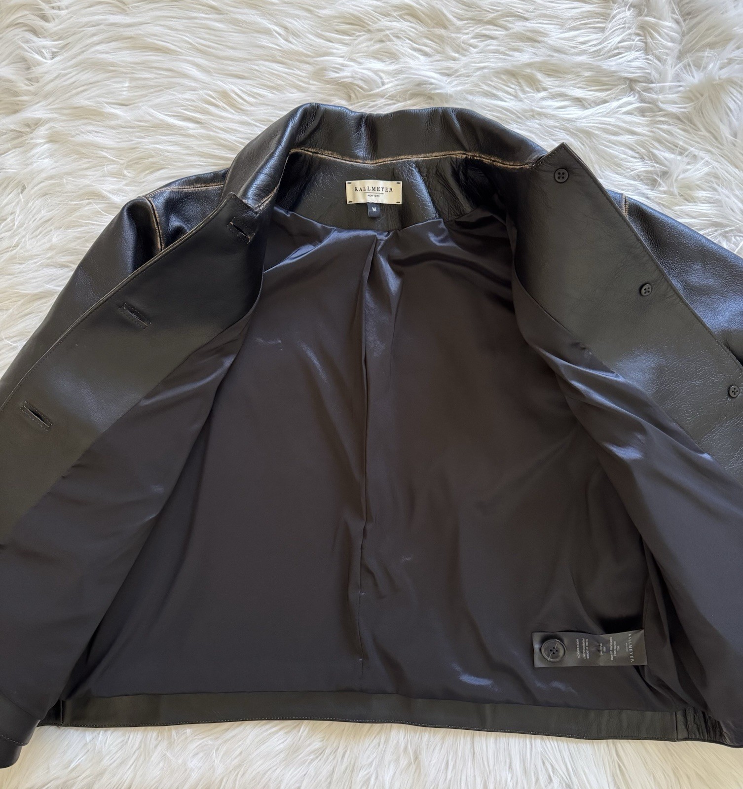 Kallmeyer Remi Cropped Jacket Leather Black Distressed Medium