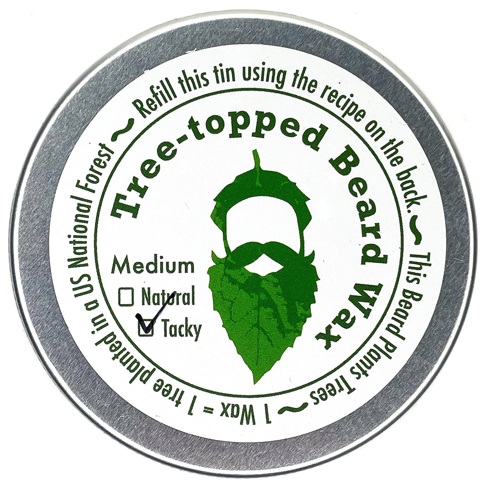 Tree-Topped Beard Wax (2oz.) Medium Tacky – from 2 Ounce (Pack of 1)