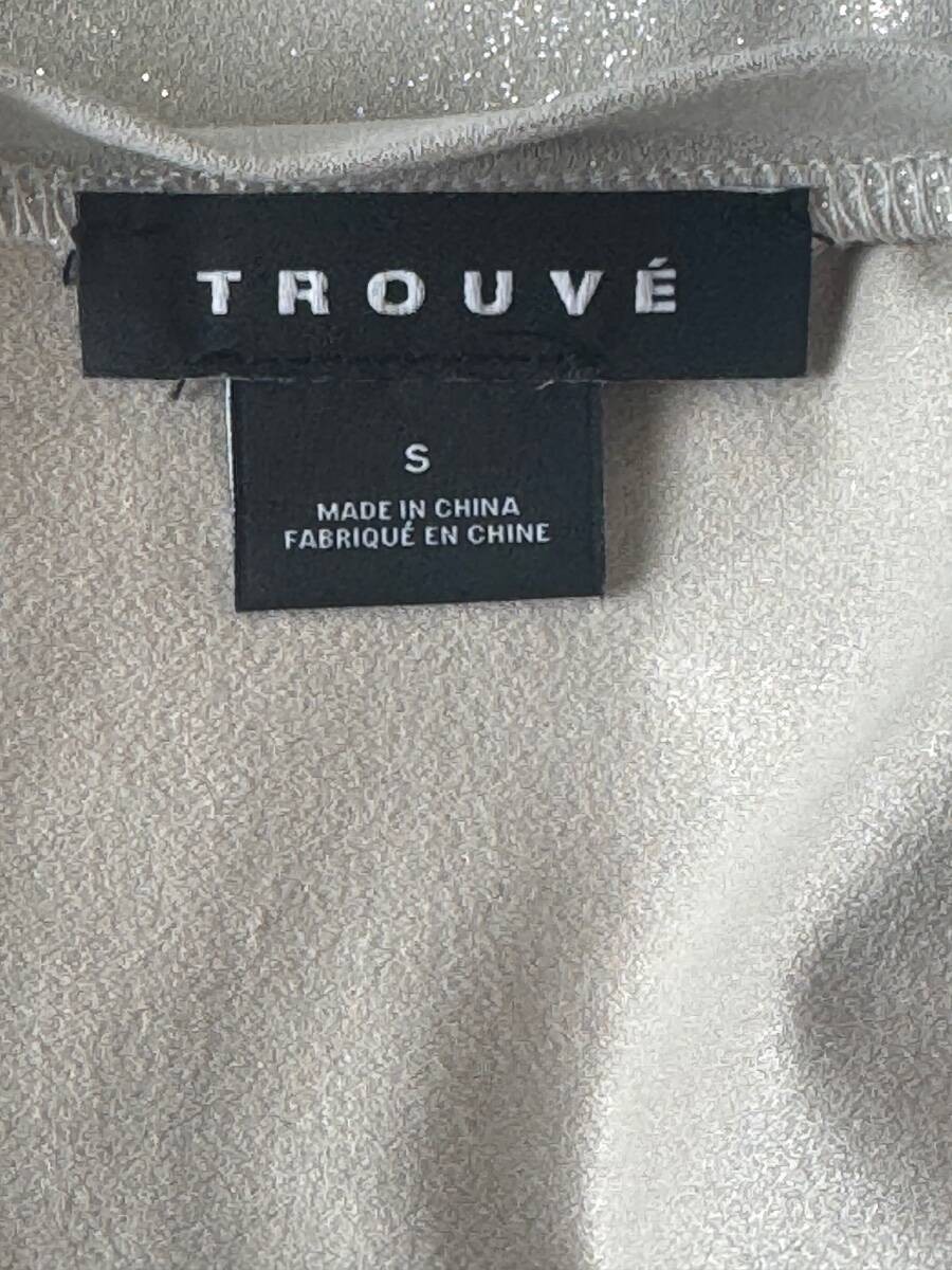 Trouvé Silver Glitter Top Women’s Size S Excellent Pre-Owned Condition