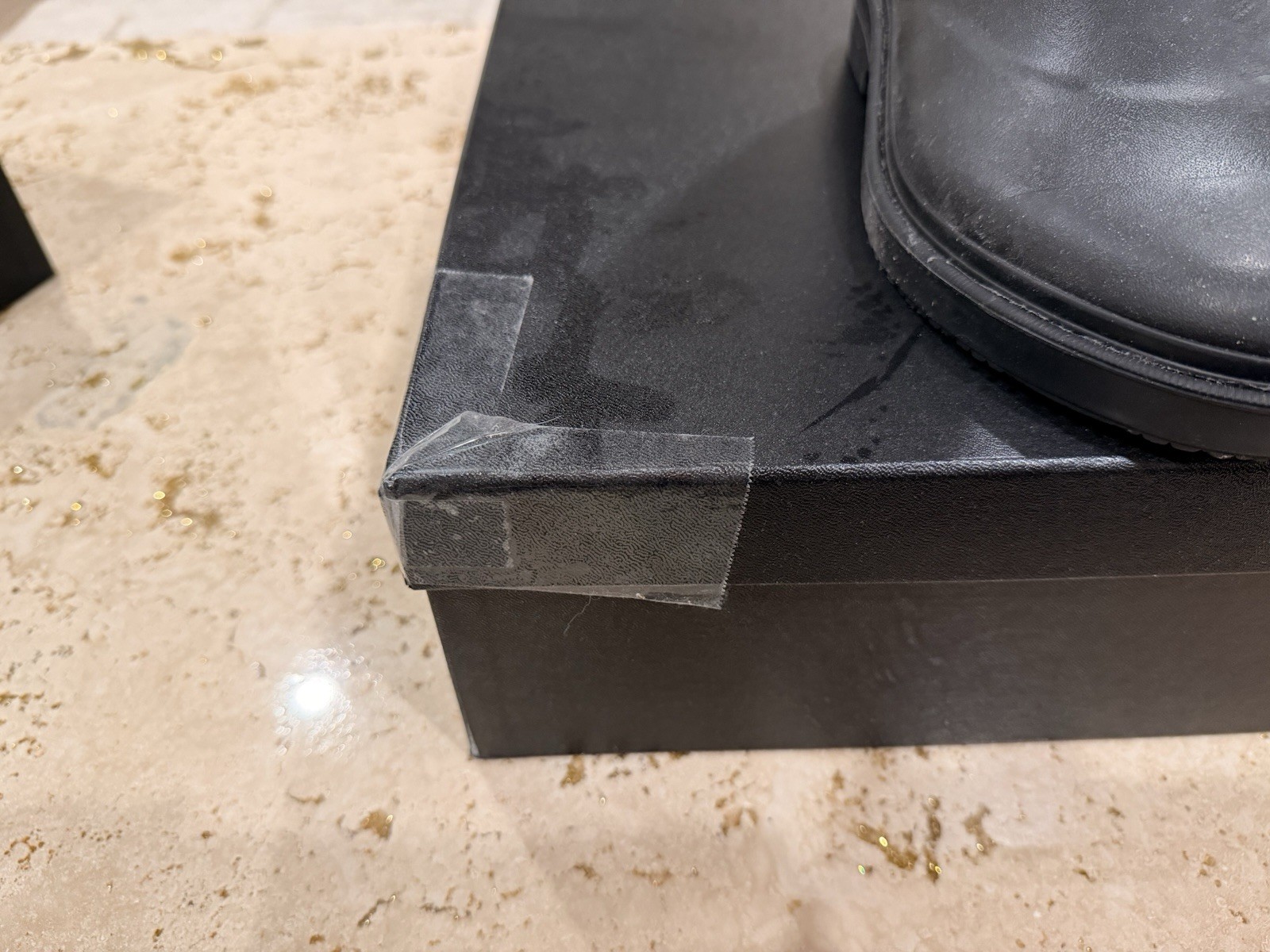 CHANEL 22A CC Logo Black Rubber High Rain Boots G38355 Size 40 Box Dust Bags