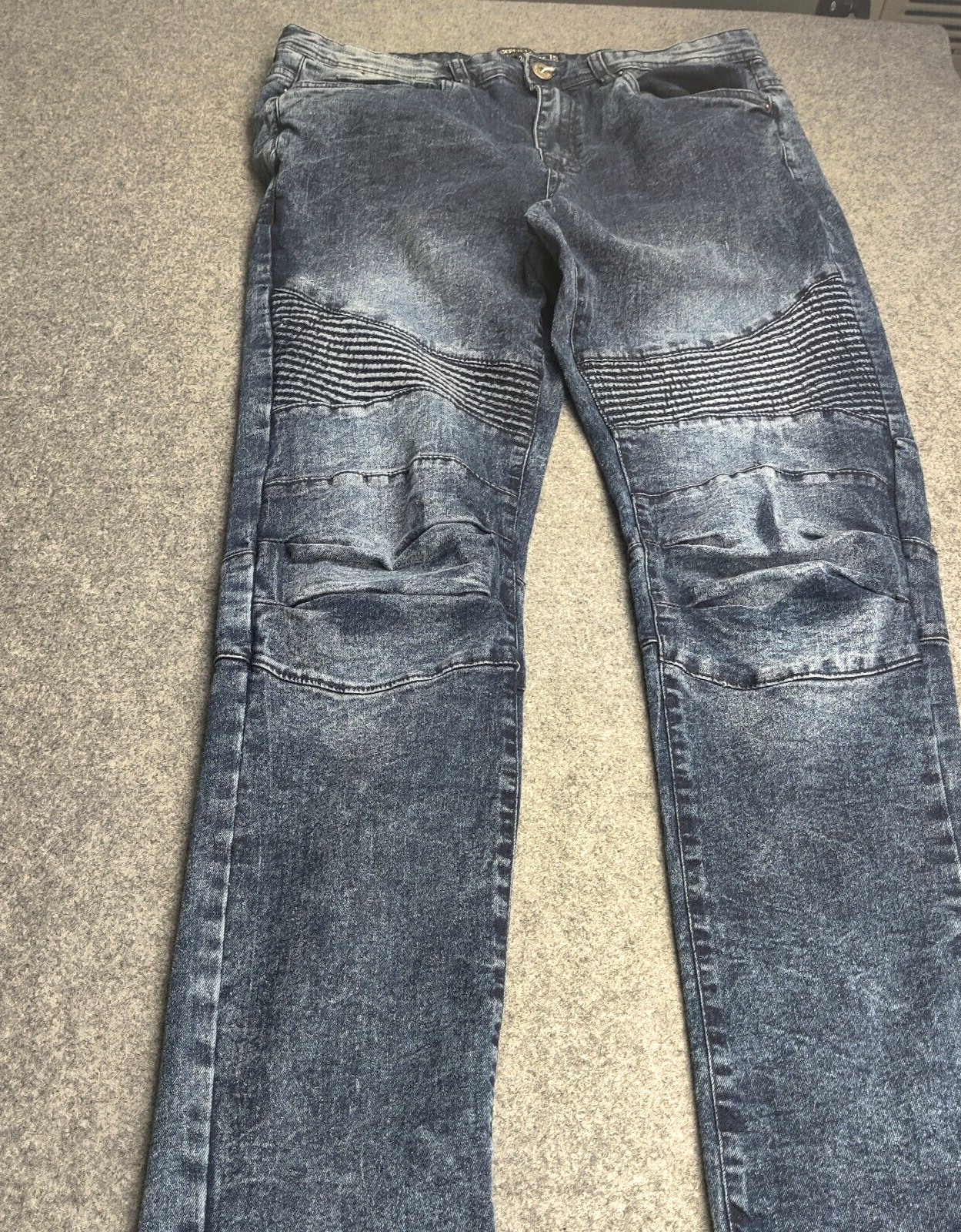 Vtg 90s Street Wear Jean Men 34/29 Blue Modern Culture Acid Wash Grunge Hip Hop