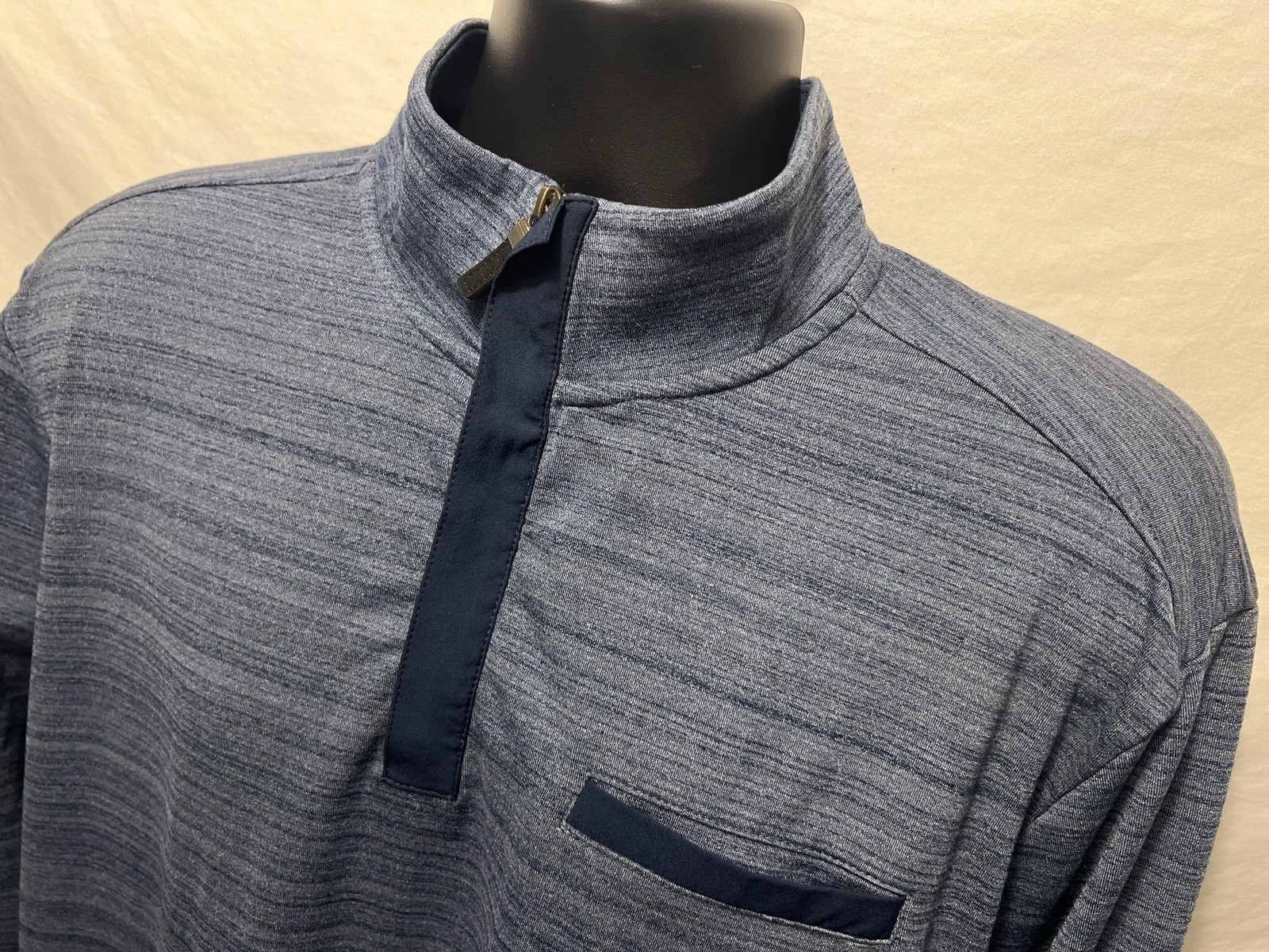 Walter Hagen 11 Majors Men’s XL Blue Mock Neck 1/4 Zip Athletic Pullover Golf
