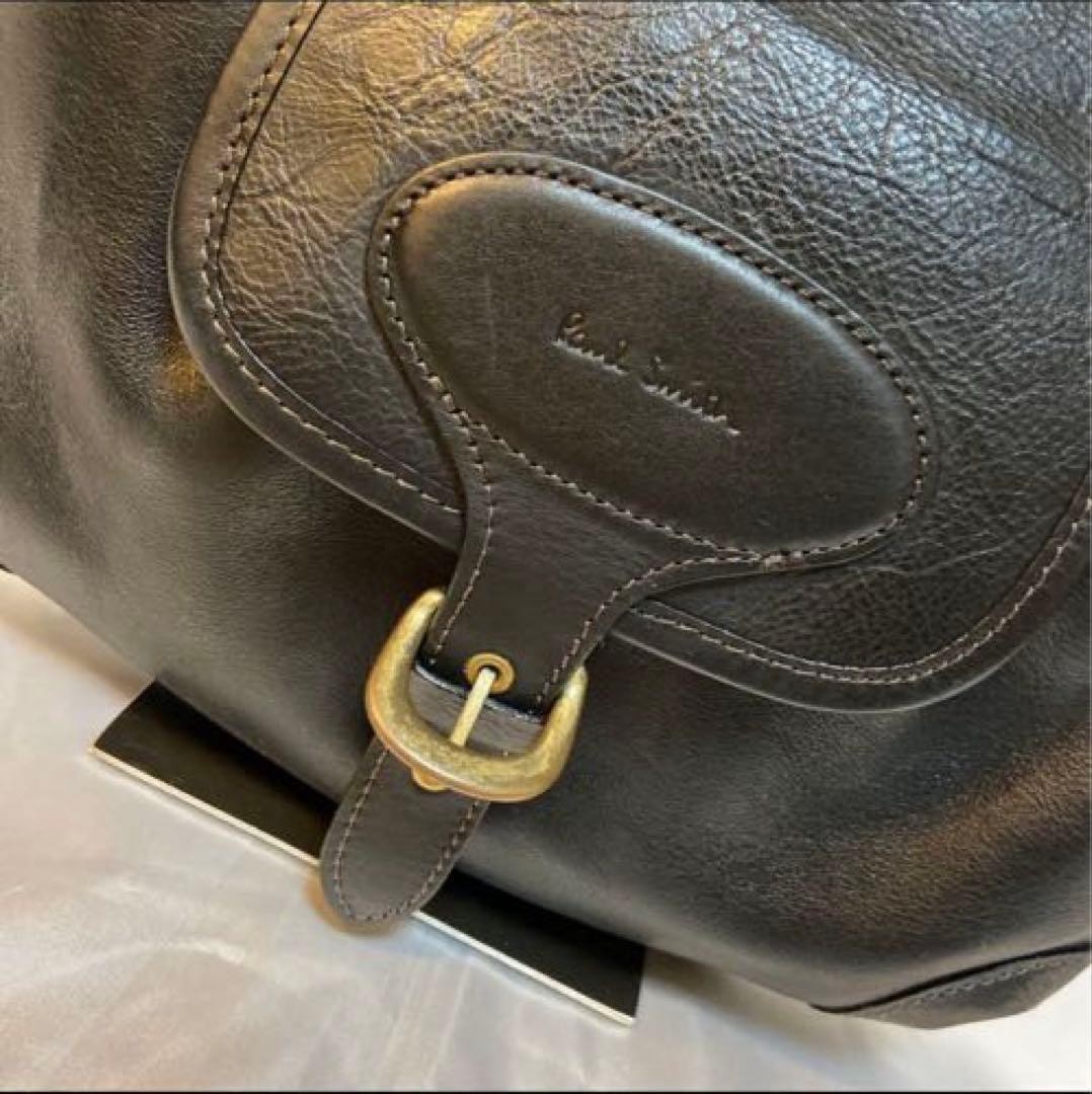 Paul Smith One Shoulder Bag Half Moon All Leather Black