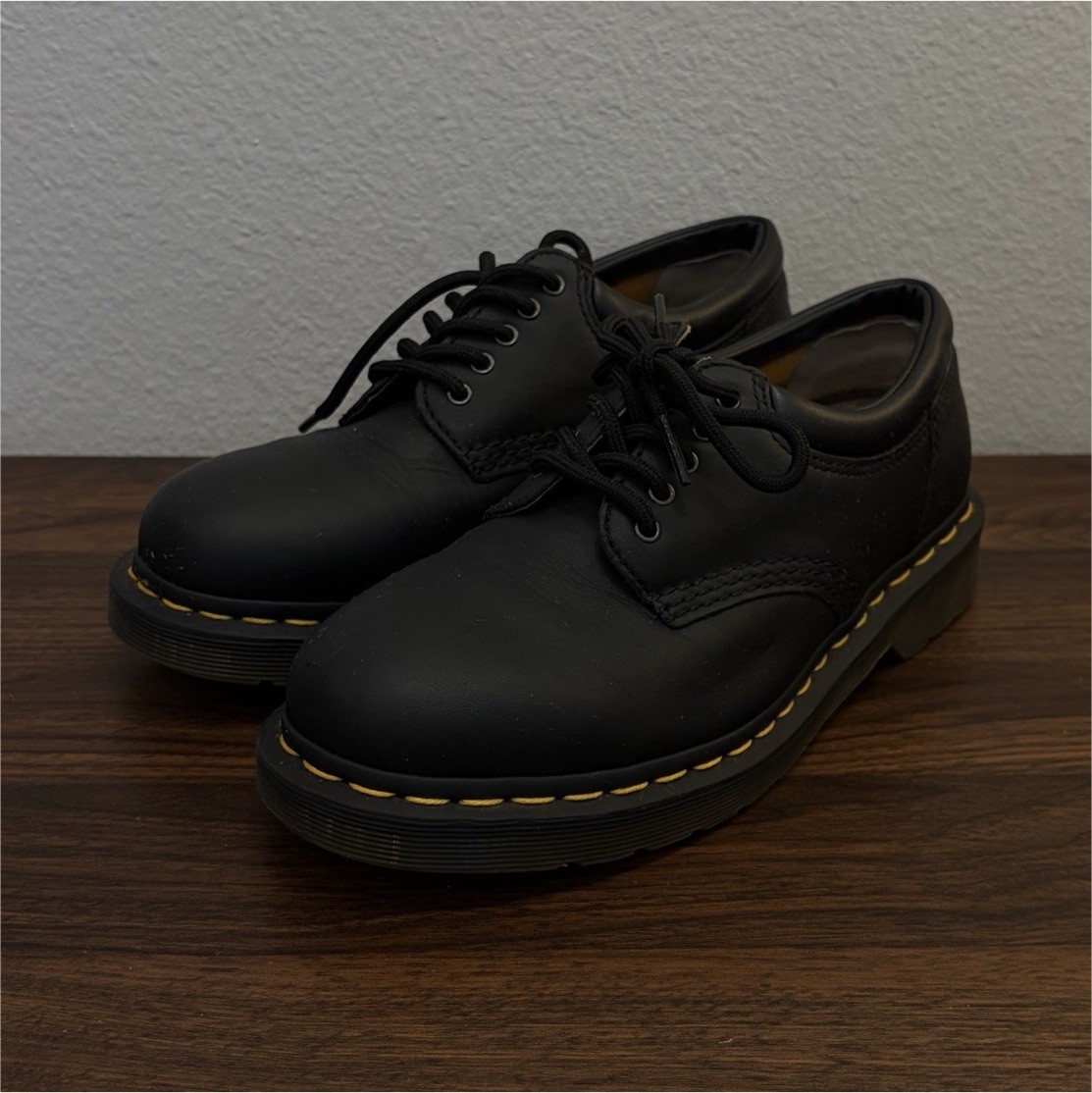 Dr. Martens 8053 Black Nappa Leather 5-Eye Padded Collar Oxfords US W7 M6 EU38