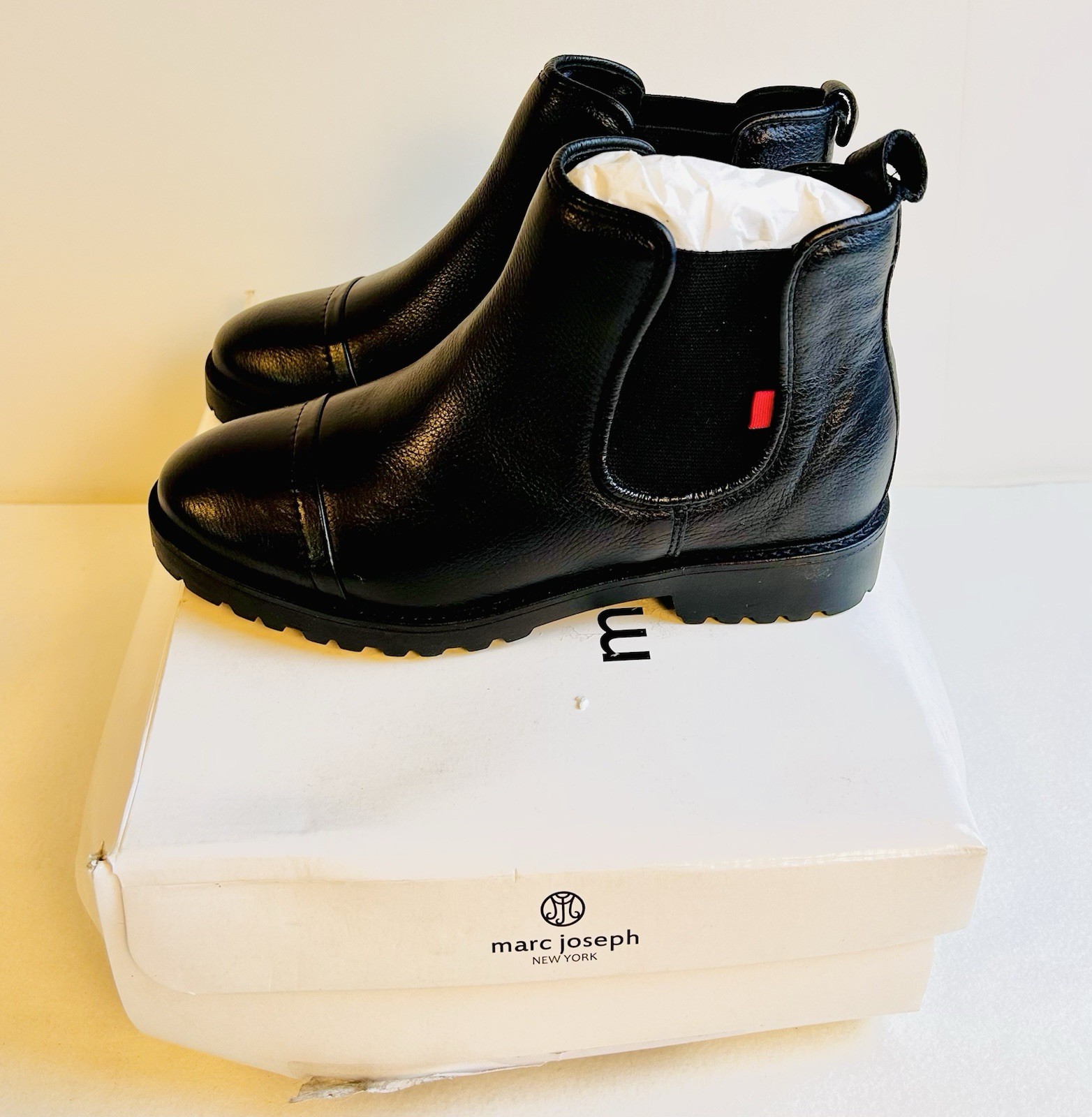 New Marc Joseph Tremont St Black Napa Soft Ankle Boots Women / Sz 6.5