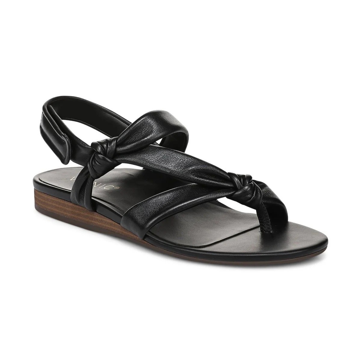 Vionic Geneva Strappy Toe Post Sandal Women’s Leather Arch Support Comfort