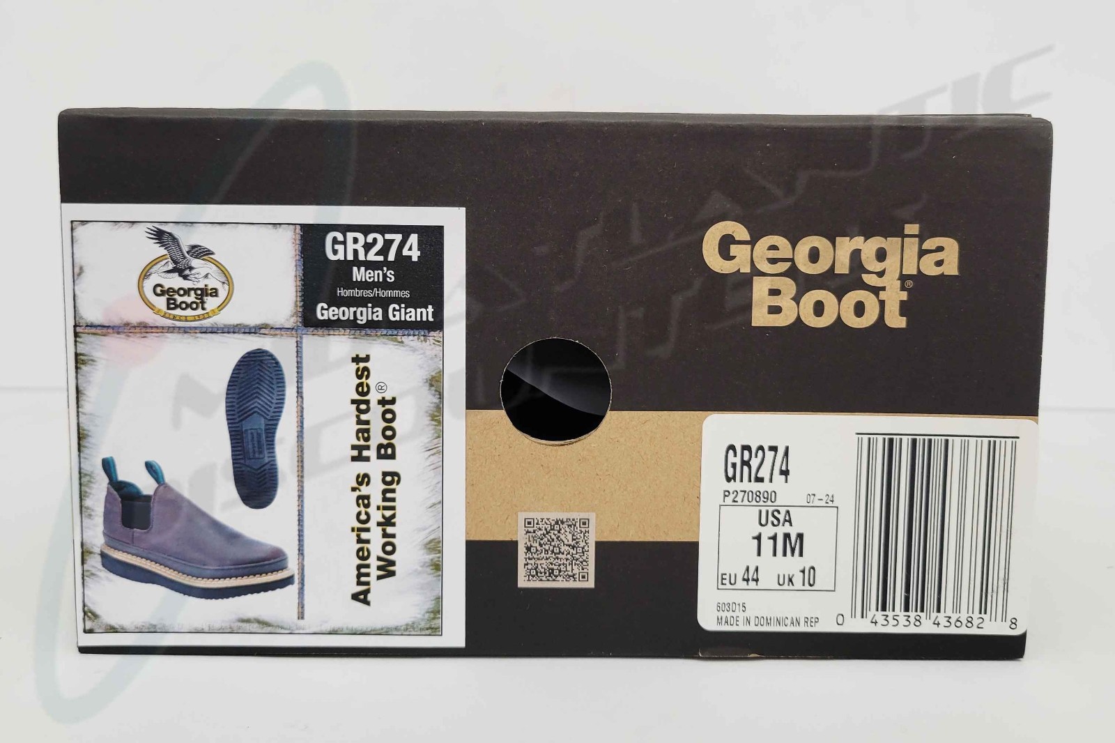 Georgia Boot Men’s GR274 Georgia Giant Slip On Brown Leather Work Shoe 11 M