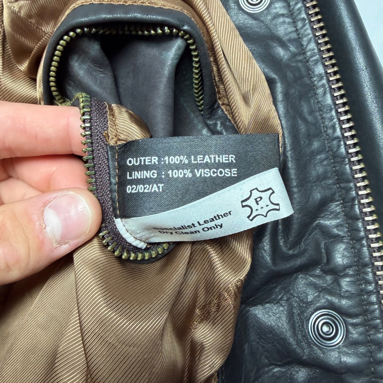 Barbour leather coat, size 42, good condition as shown in photos.