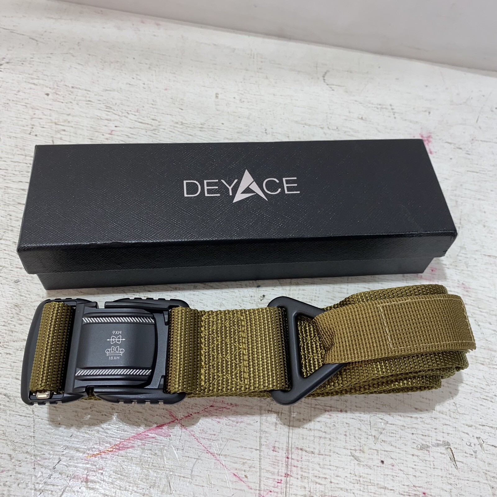 DEYACE Magnetic Belt 1.5Inches Mens Magnetic Stretch Nylon Belt with Quick Large