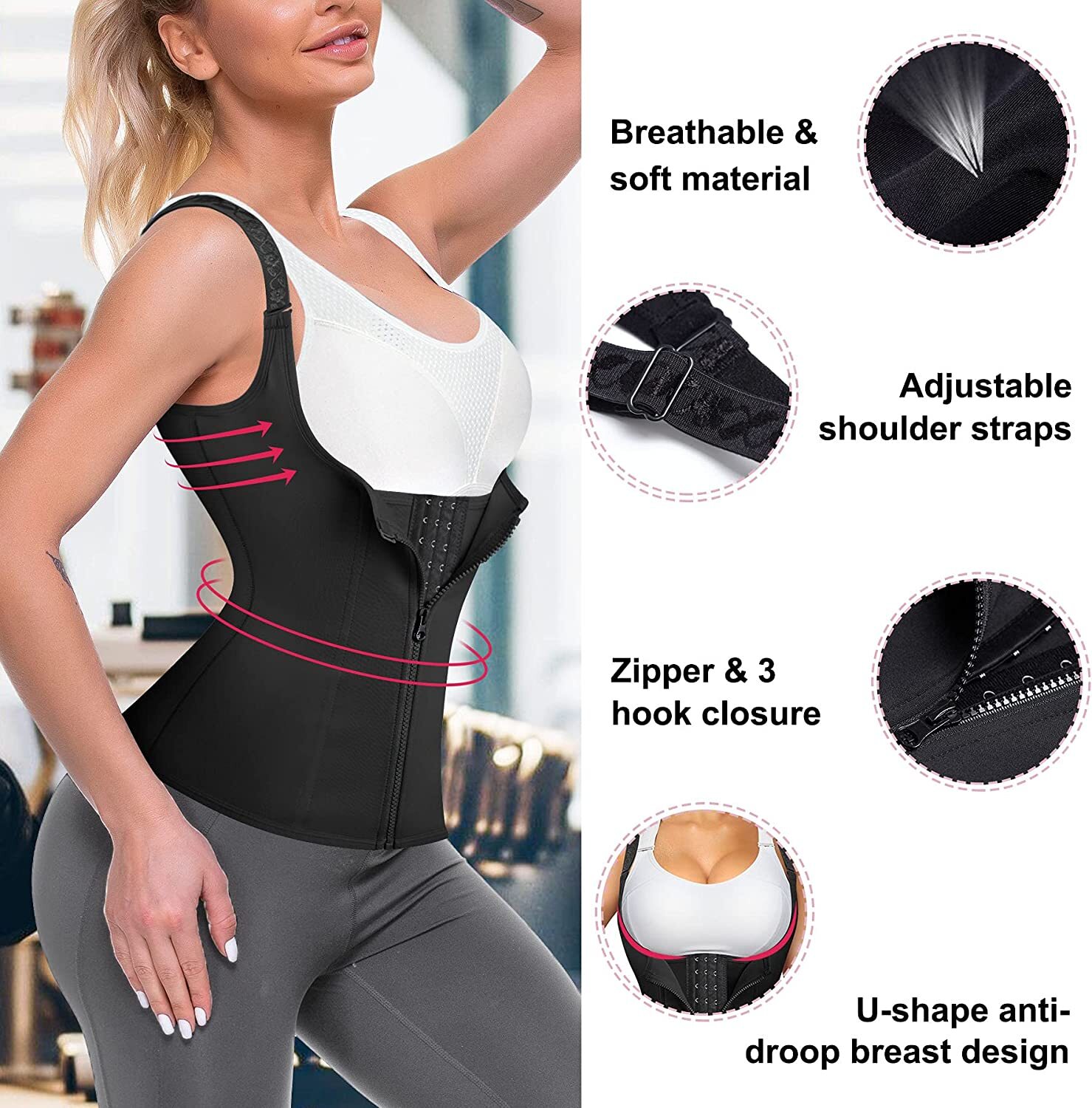 Fajas Reductoras Colombianas Body Shaper Gym Waist Trainer Tummy Control Corset