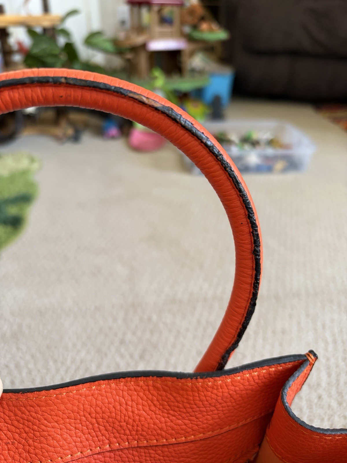 Celine Drummond Calfskin Nano Bag Orange Vermillion