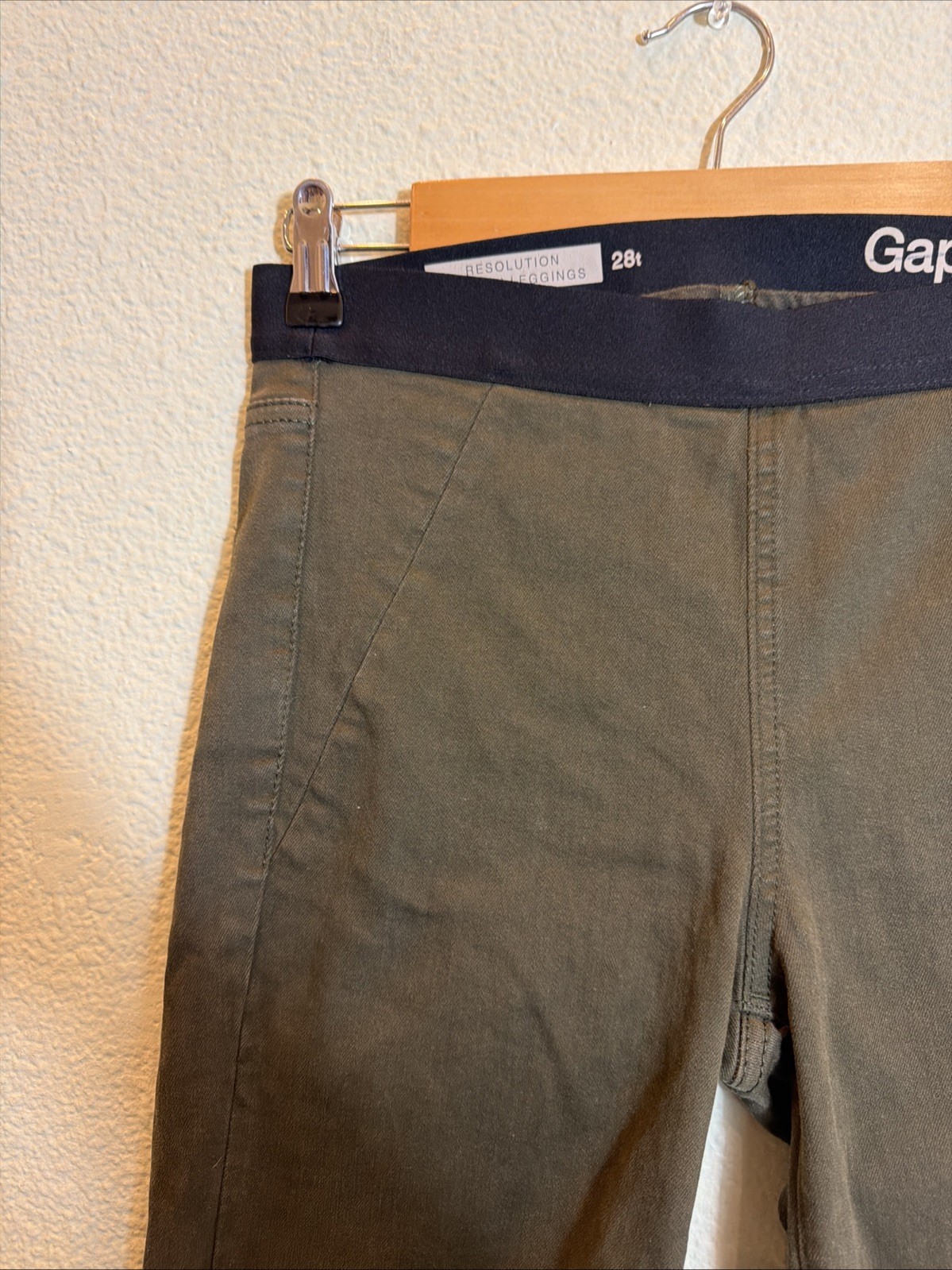 Gap Resolution Pull-On Legging Womens 28T Olive High Rise Stretch Pants 28×27