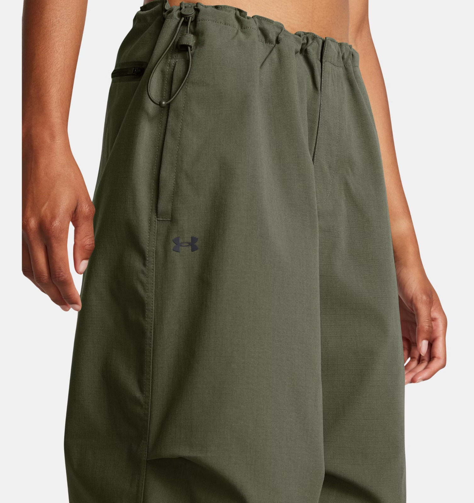 Under Armour Unstoppable Ripstop Parachute Pants Women’s Large Green NWT $100