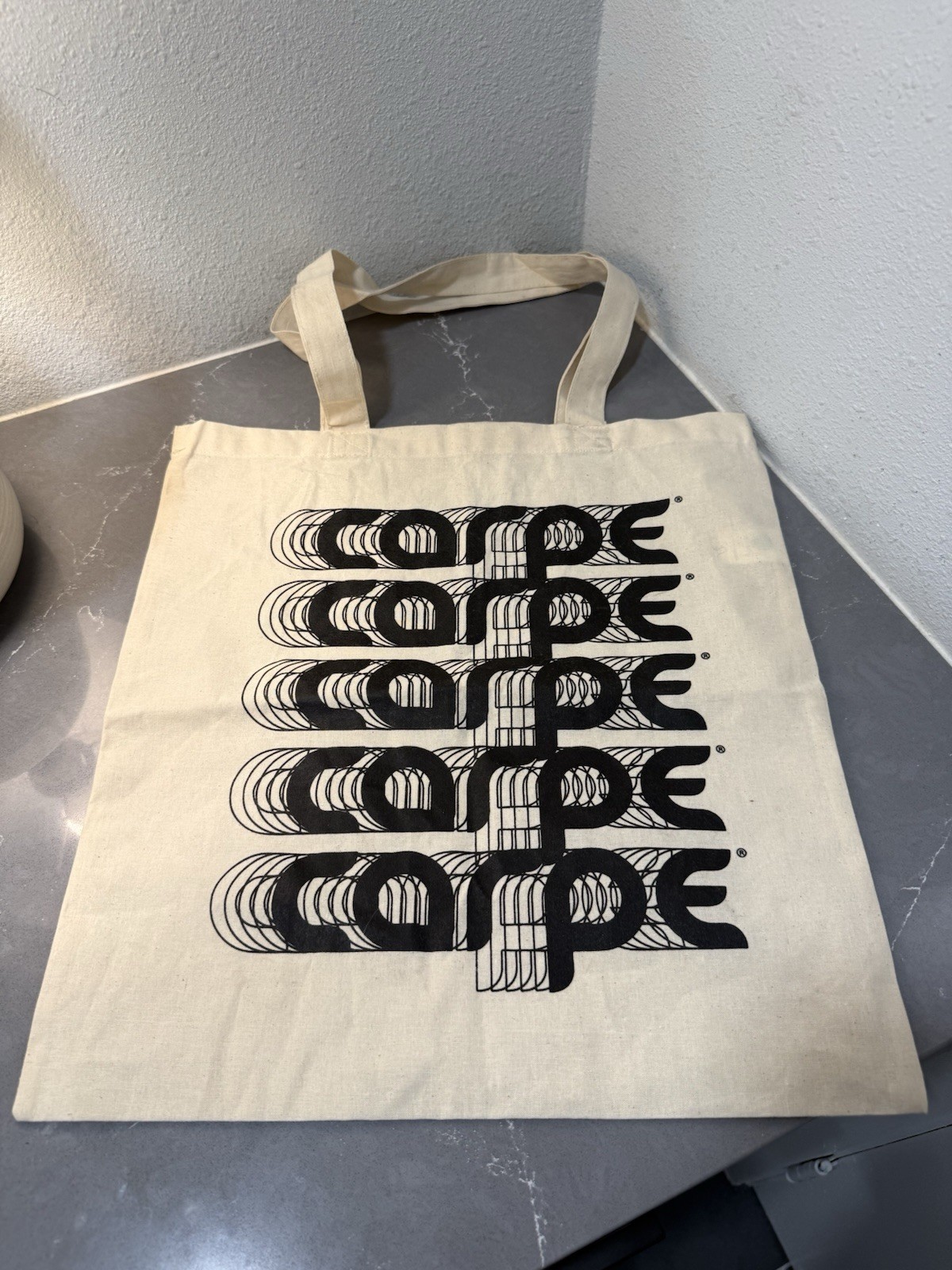 Carpe Unisex Adult’s Retro Durable Canvas Tote Bag Beige One Size