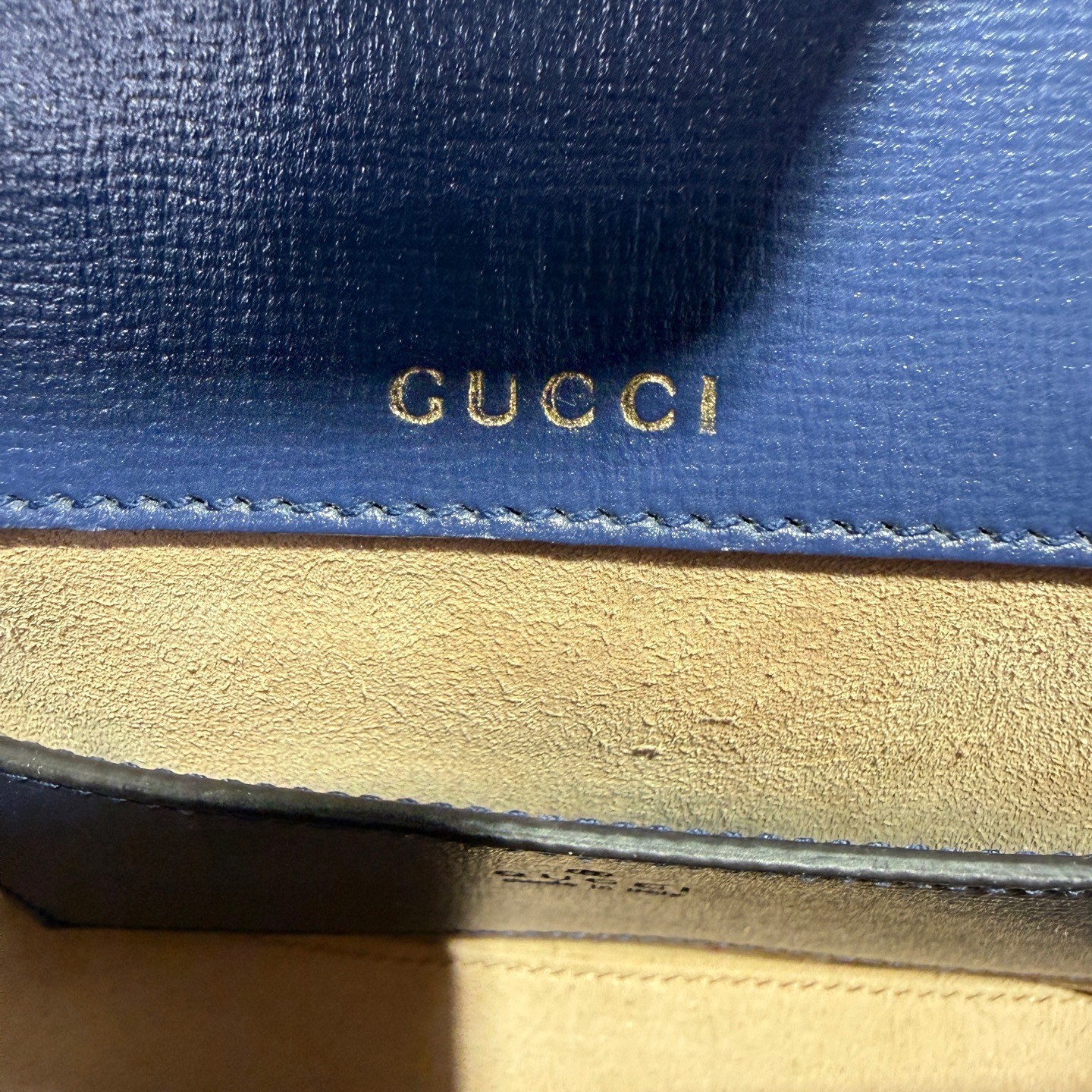 Gucci Pre-Owned Authentic Saddle Bag Navy 20.5*5*14.5 cm