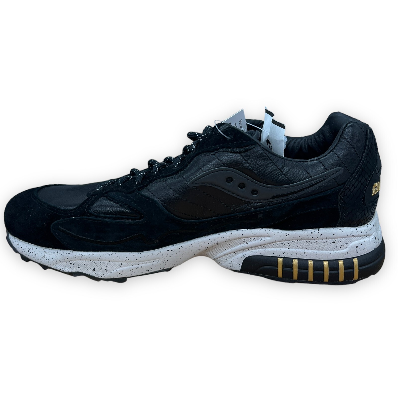 Saucony Shoes Mens 10.5 Black 3D Grid Las Vegas Hurricane Leather