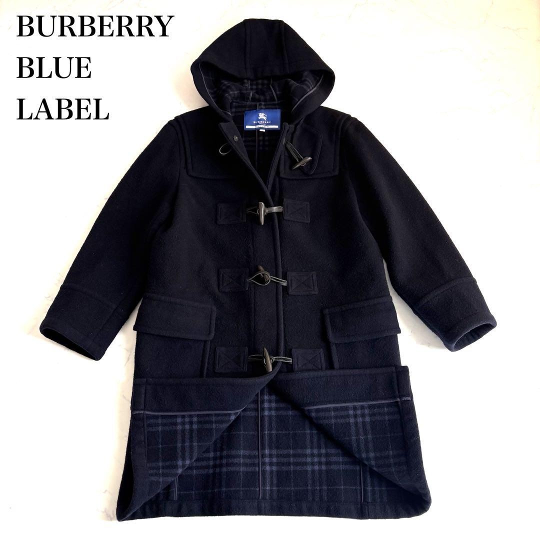 Burberry Blue Label duffle coat with Nova check navy
