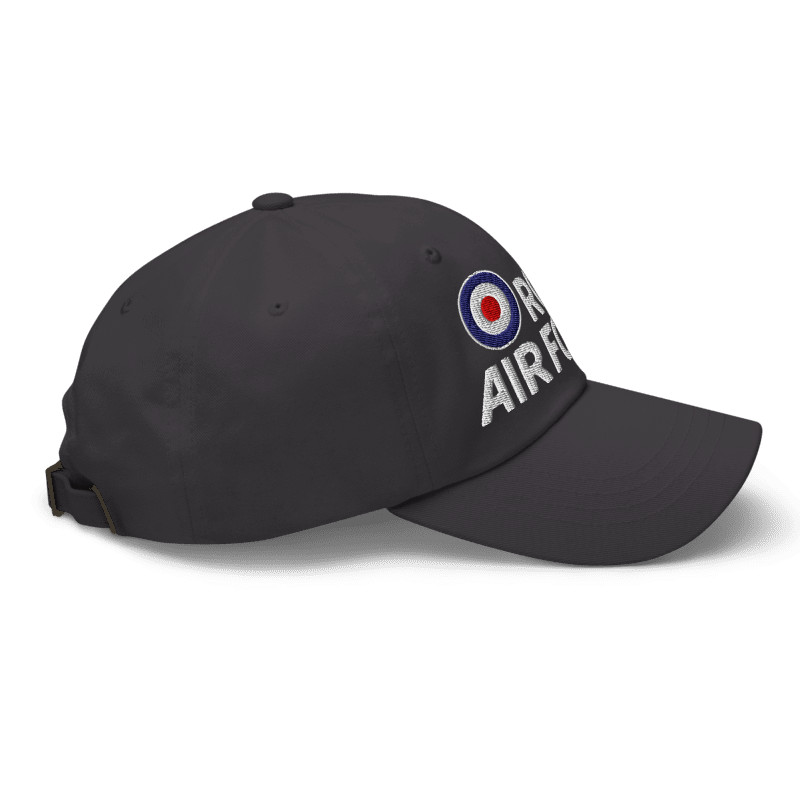 RAF Royal Air Force Logo Inspired Embroidery Dark Grey Color Classic Dad Hat