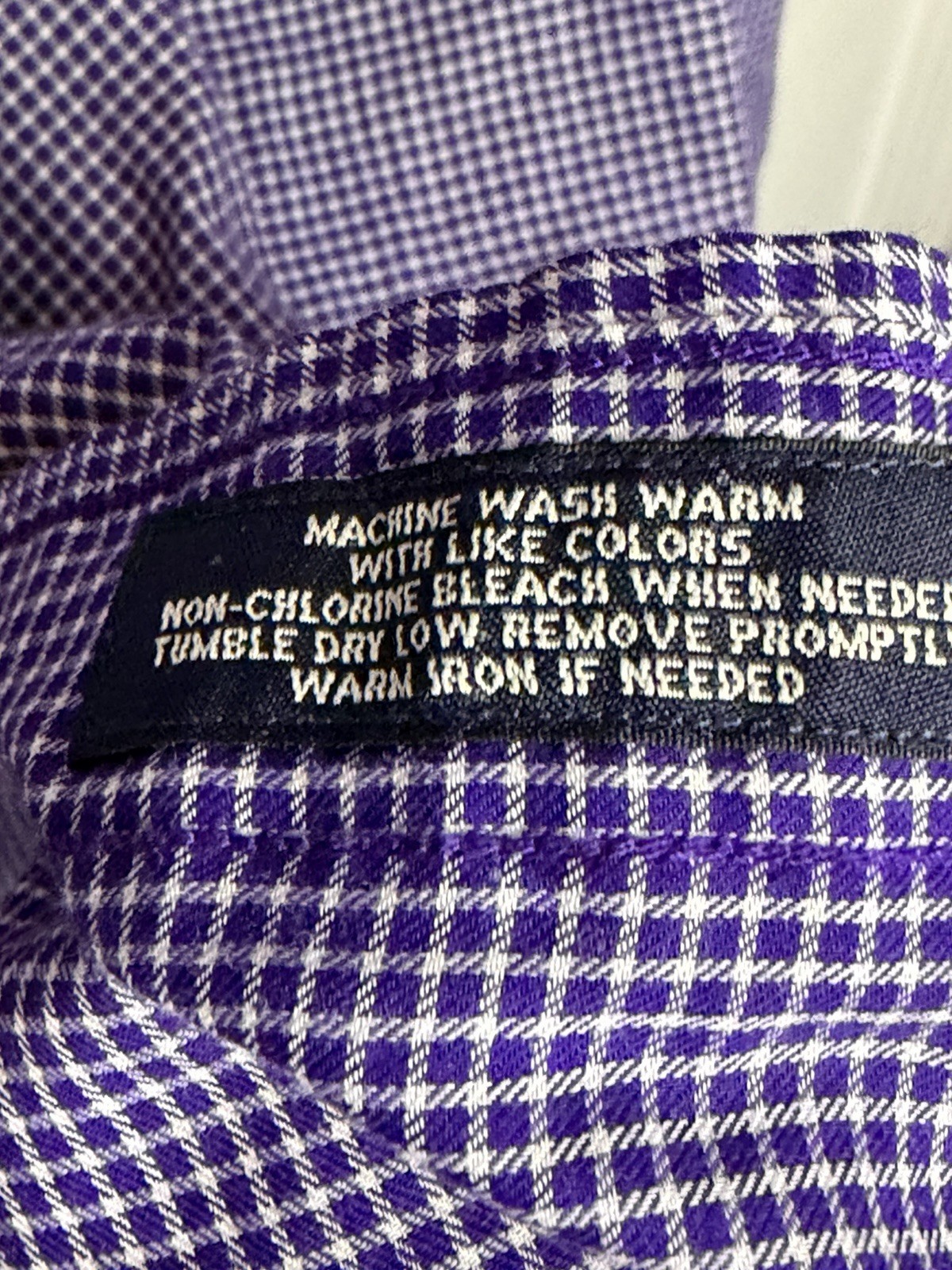 Daniel Cremieux Classics Purple Plaid 100% Cotton Long Sleeve Button-Up RN58909