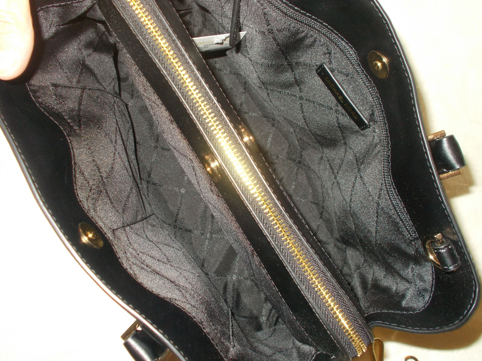 NWT MICHAEL KORS Savannah Large Satchel in Black Saffiano Leather