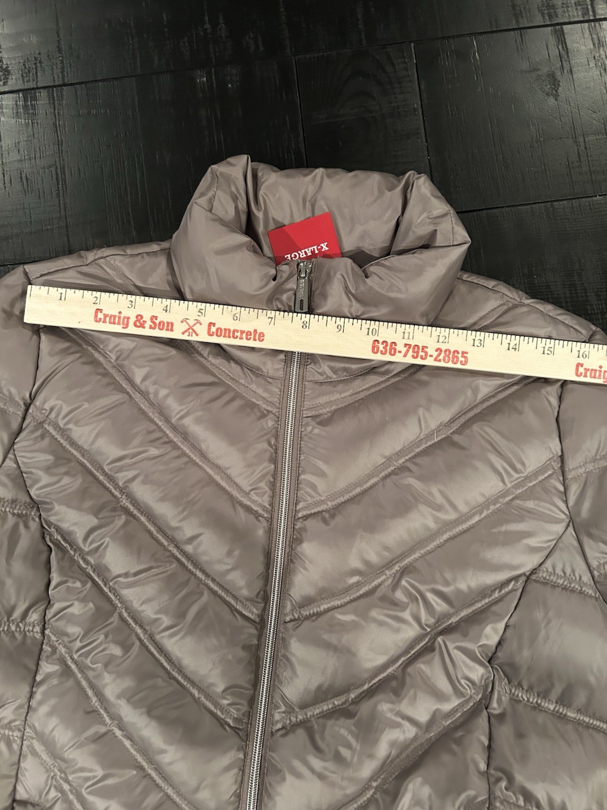 Kenneth Cole Reaction Packable Jacket XL Beige Puffer Quilted Zip Coat Warm NWT