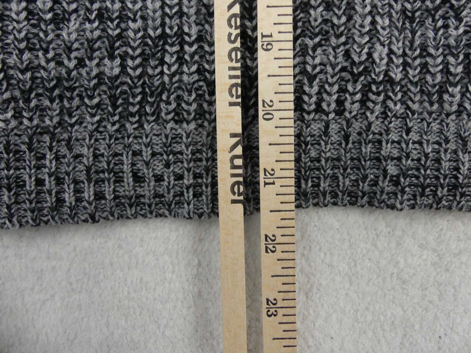 By & By Sweater Womens Large White Black Gray Knit Pullover Crew Neck