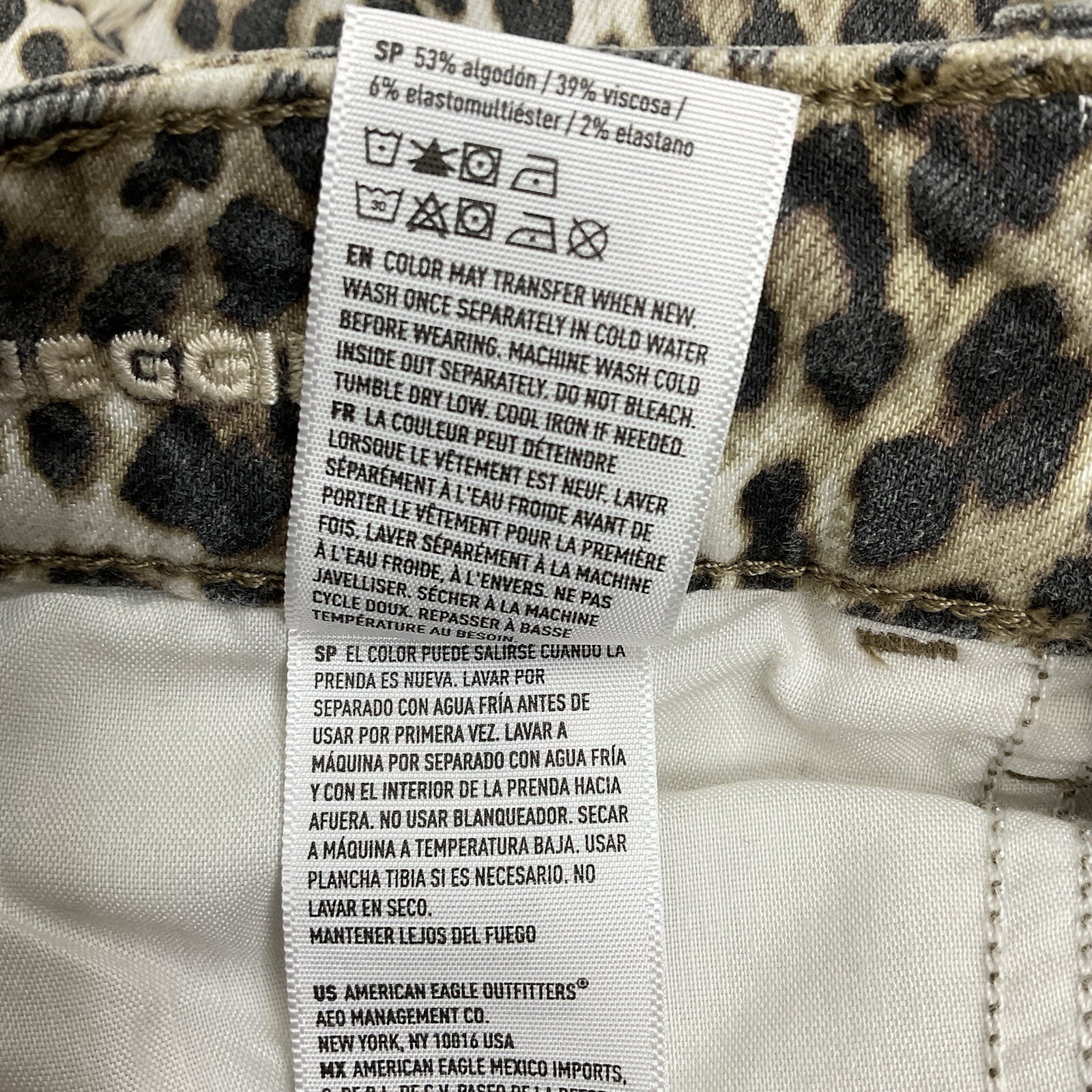 American Eagle Animal Print Hi-Rise Jegging Ne(x)t Level Stretch Brown Size 4