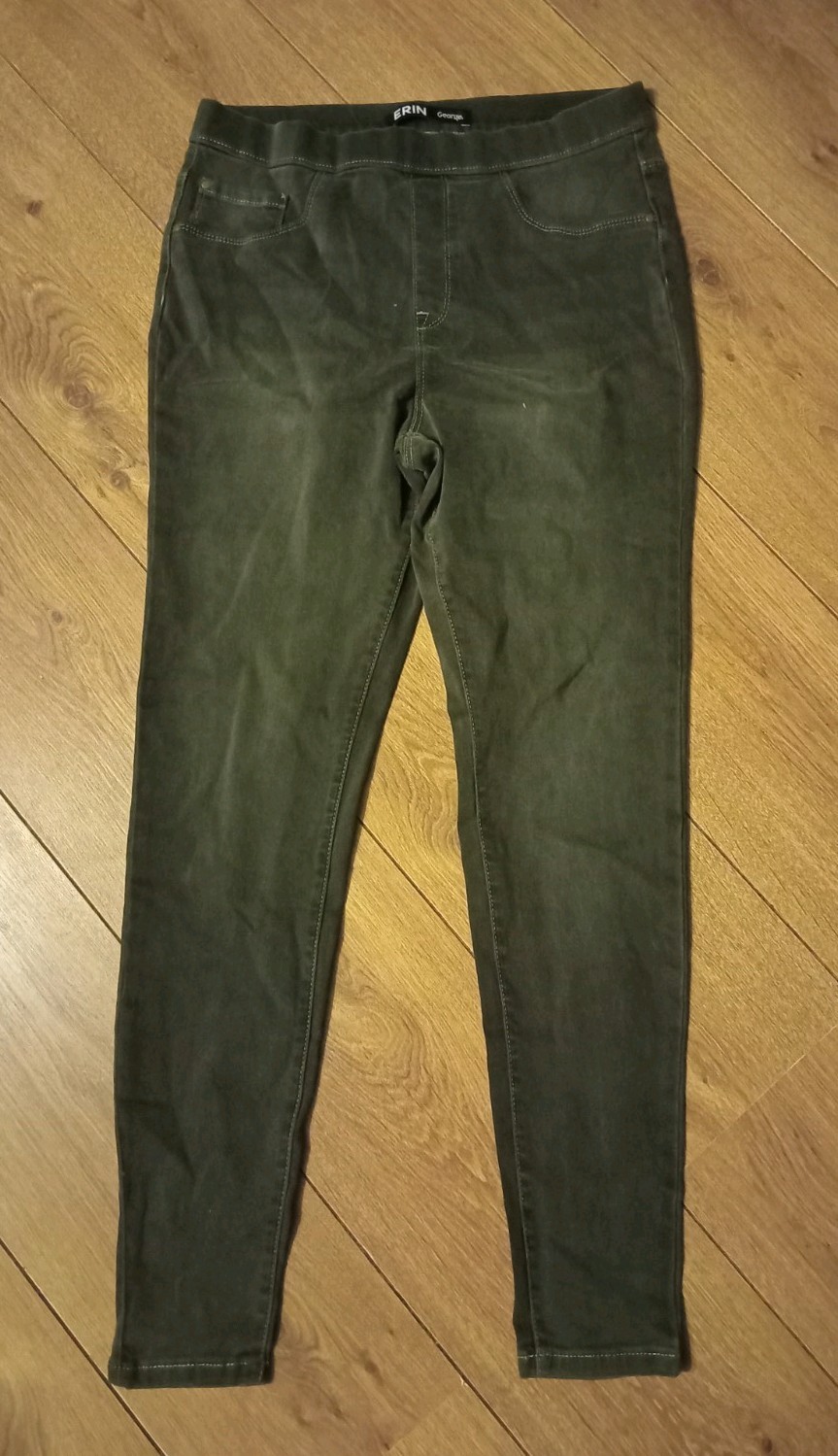 Ladies Black Faded Style Jeggings By George Size 12 Inside Leg 28 Inches