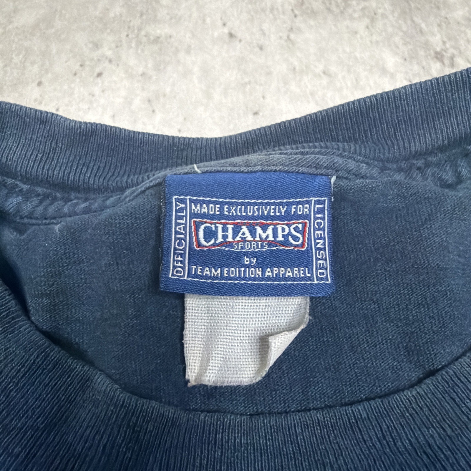 Vintage Champs UCLA Bruins Football Spell Out Shirt Men’s XXL Navy Blue NCAA