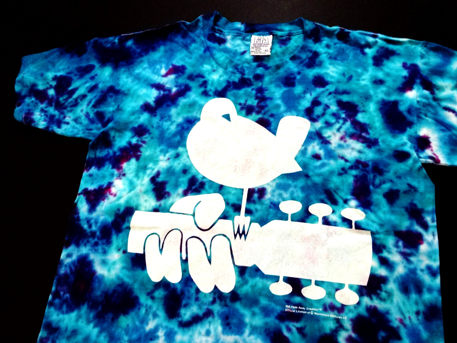 Woodstock Shirt T Shirt 1994 Vintage Music Art Fair Bob Dylan Santana Tie Dye XL