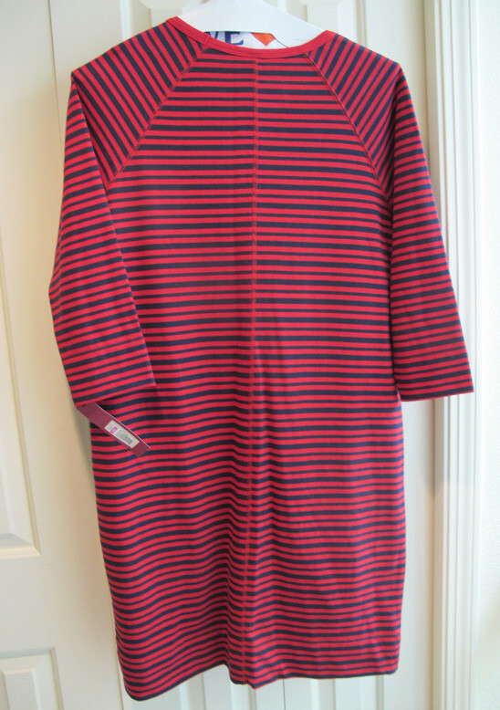 MERONA DRESS~REDUCED~NEW WITH TAGS~RED/BLUE STRIPE COTTON WOMANS XXL/TTG~FREE H