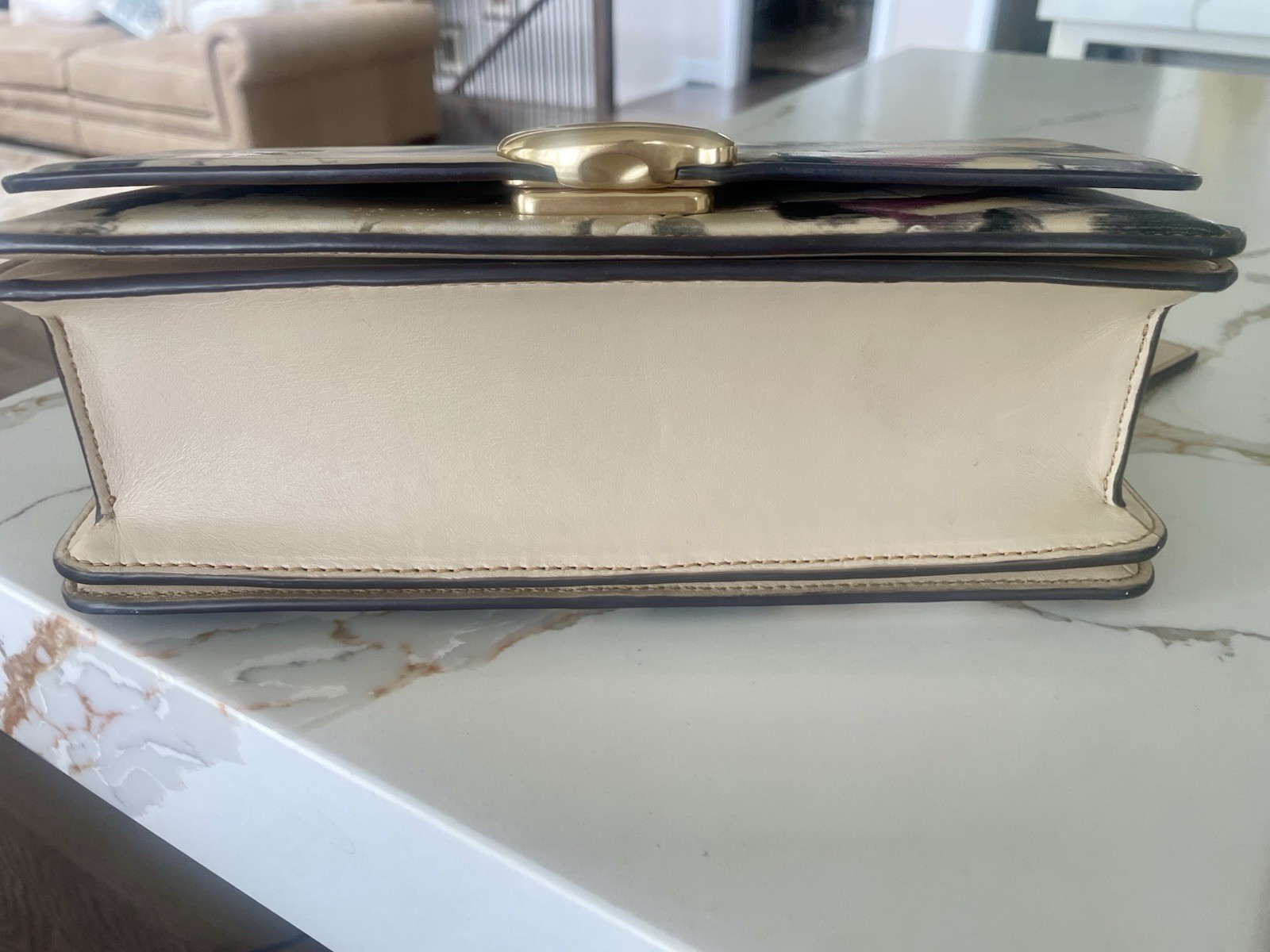 Coach X Mint & Serf Bandit Shoulder Bag Glovetanned Leather Ivory multi Graffiti