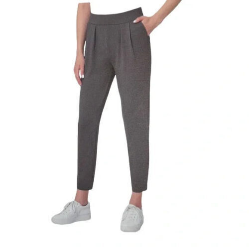 Modern Ambition Women`s Pleated Ponte Pants(Volcanic Ash, L)